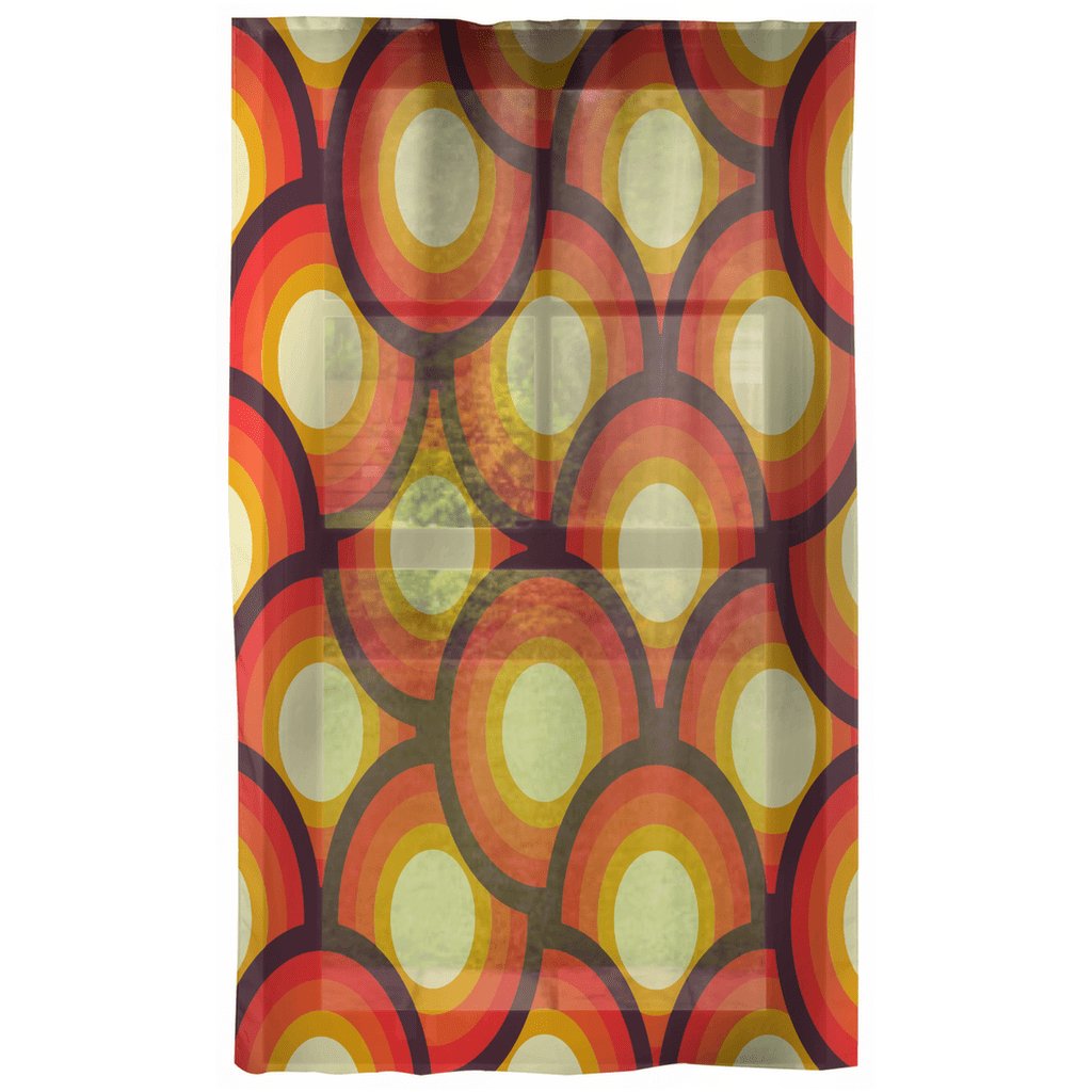 Kate McEnroe New York Blackout & Sheer Window Curtains in Mid Century Modern Geometric CirclesWindow CurtainsCurtainSheer - 50x84 - SinglePanel - 20220710155527517