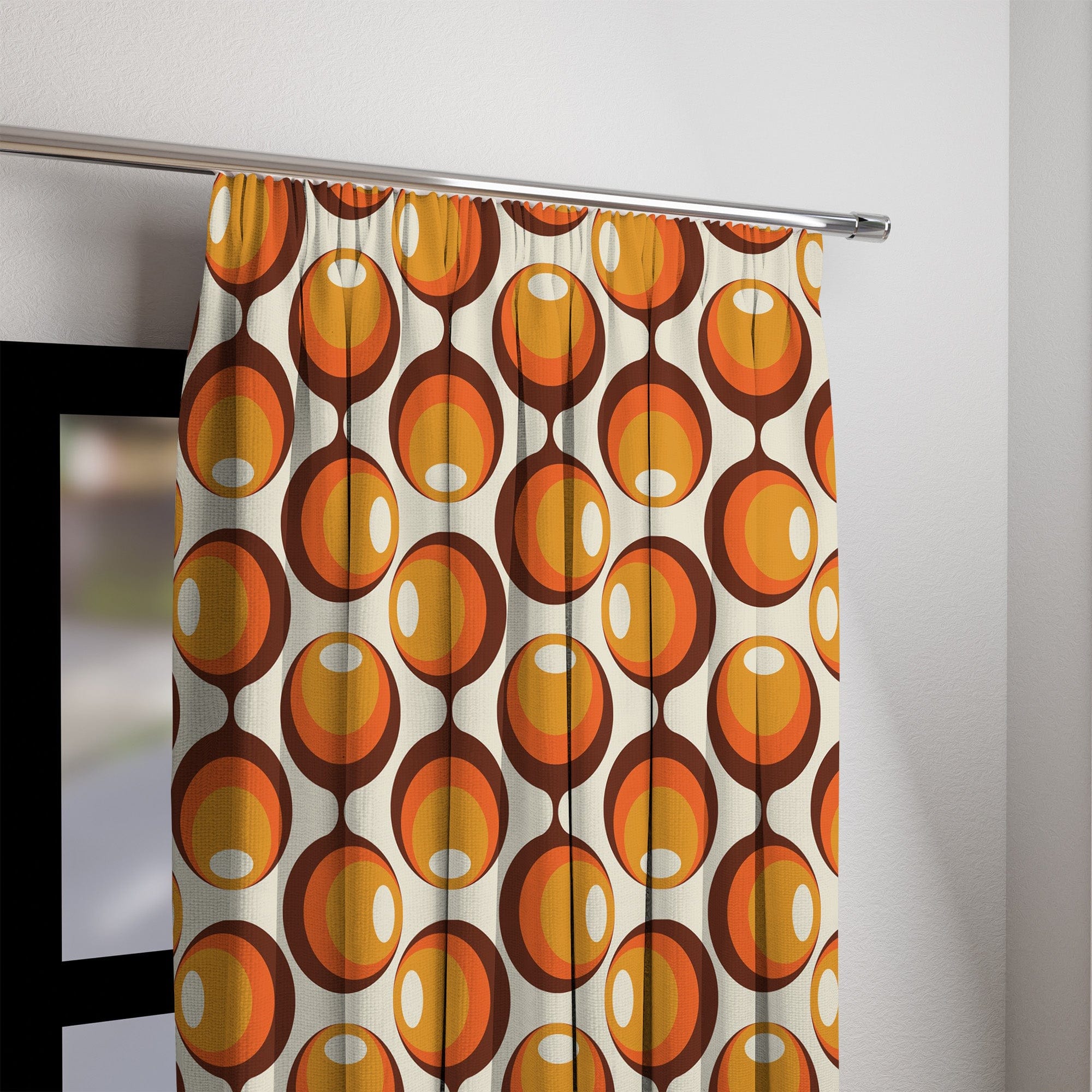 Kate McEnroe New York Blackout & Sheer Window Curtains in Mid Century Modern Retro OrbsWindow CurtainsCurtainBlackout - 50x84 - DoublePanel - 20220627205203336