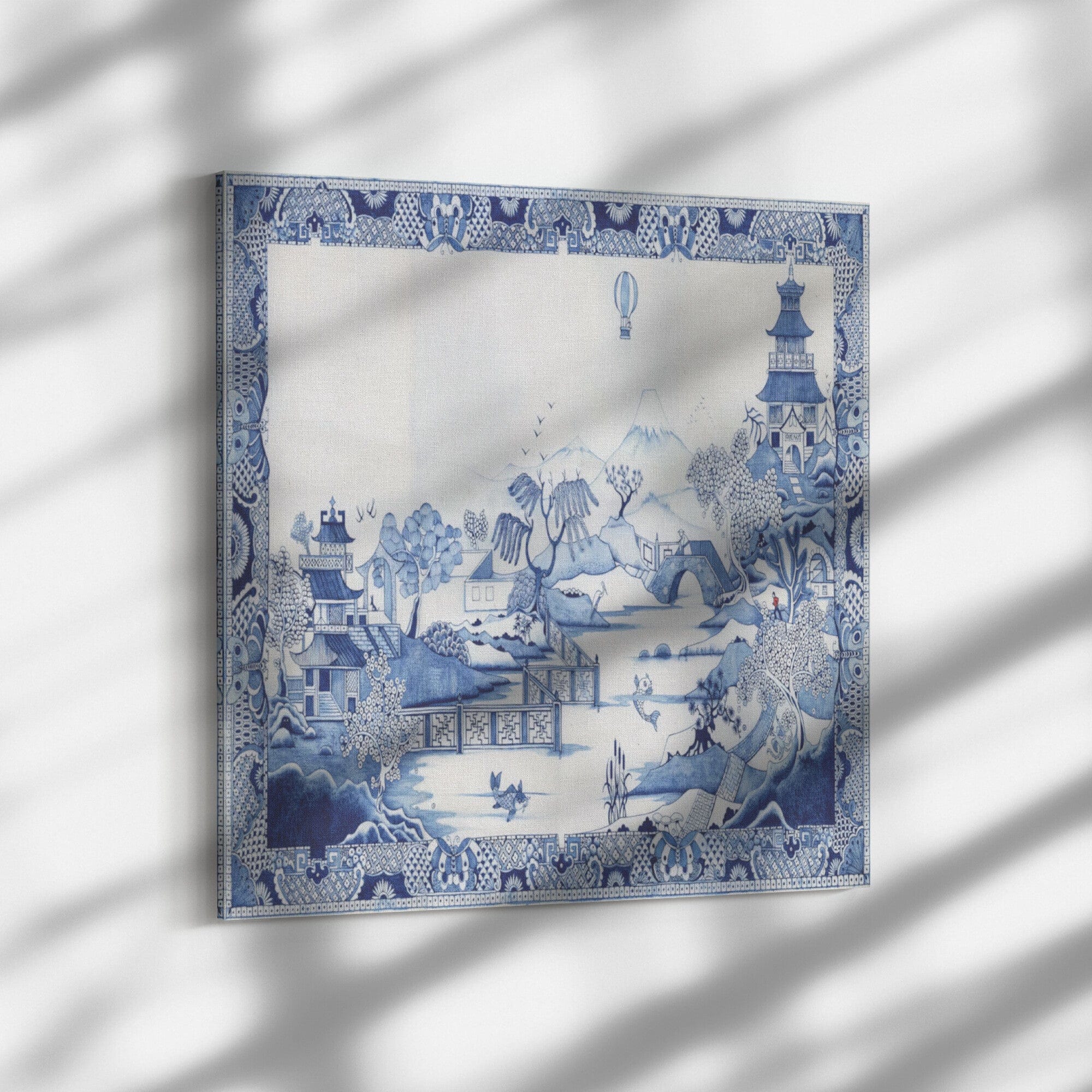 Kate McEnroe New York Blue Willow Chinoiserie Canvas Wall ArtCanvas Wall Art139010