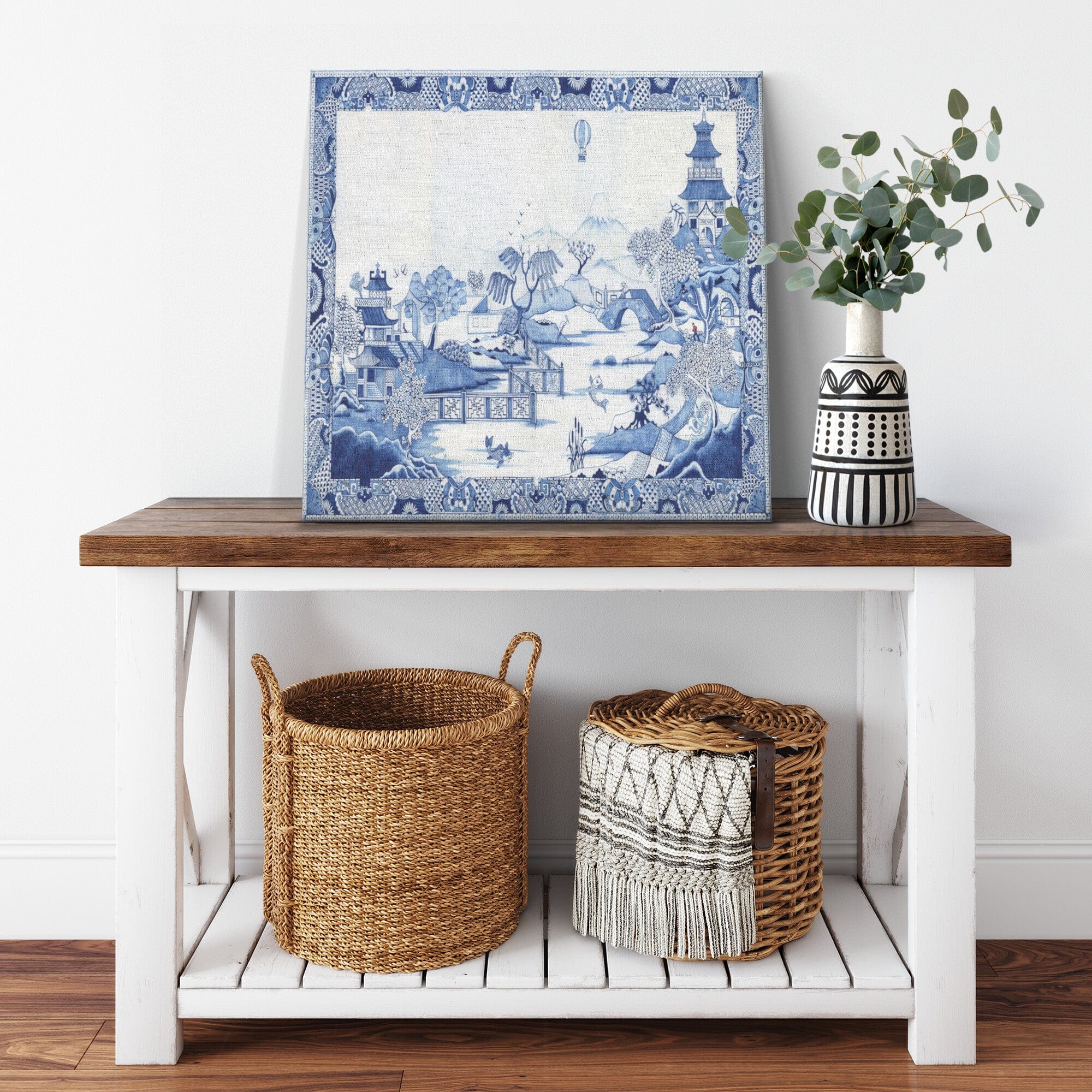 Kate McEnroe New York Blue Willow Chinoiserie Canvas Wall ArtCanvas Wall Art139019