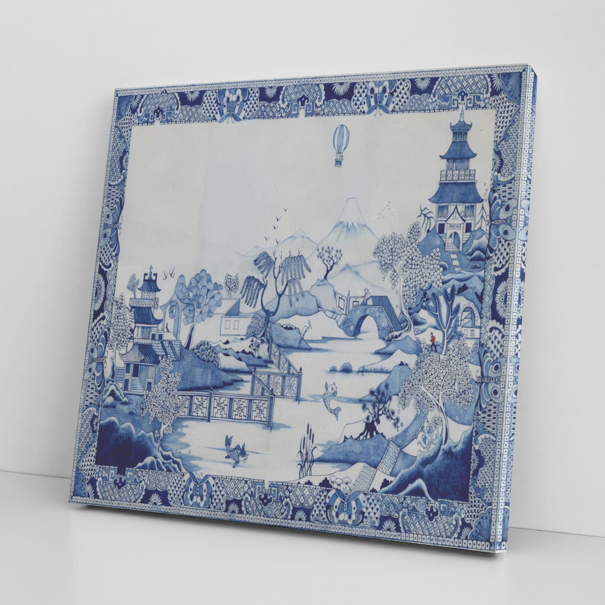 Kate McEnroe New York Blue Willow Chinoiserie Canvas Wall ArtCanvas Wall Art139072