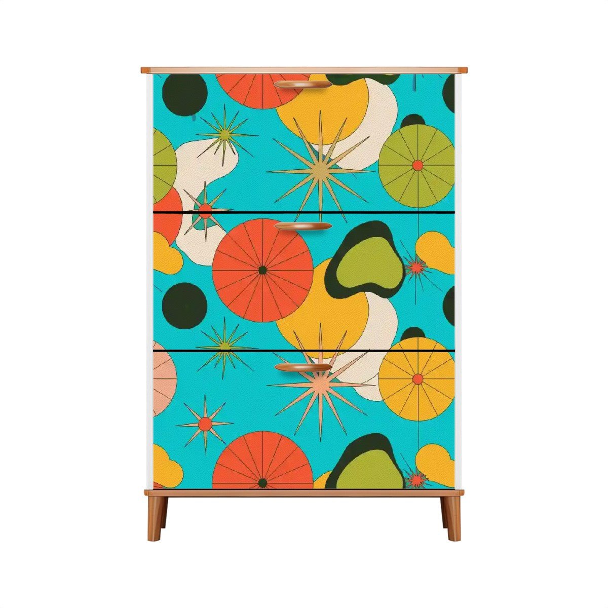 Kate McEnroe New York Boomerang Orb Shoe Cabinet, Mid Century Modern 50s Entryway Storage, Retro Starburst Mod Furniture AccentShoe StorageUVeuBqqWj7