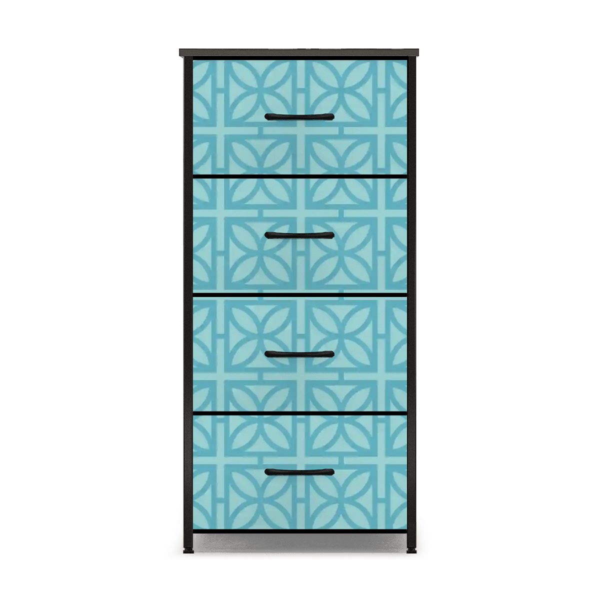 Kate McEnroe New York Breeze Block Dresser, Mid Century Modern 4 Drawer Chest Blue GeometricDresserswJo7mDmSZb