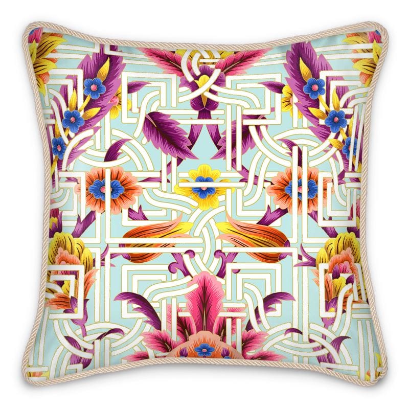 Cadenza Florale Maze Duck Feather Silk Pillow