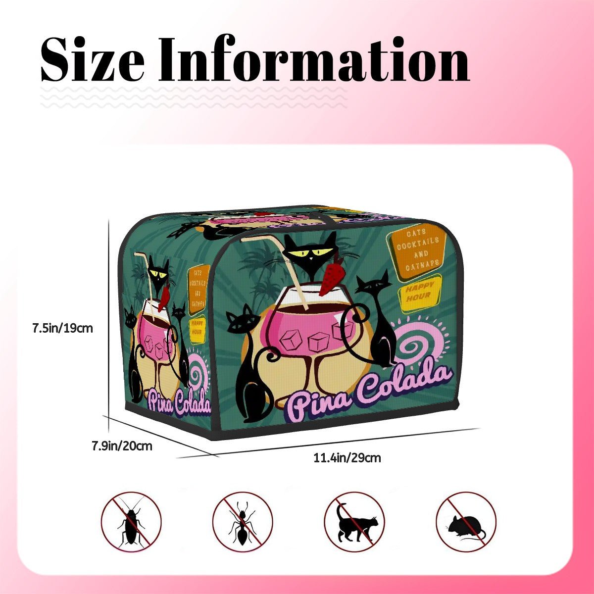 Kate McEnroe New York Cats Cocktails Catnaps Toaster Cover, Atomic Cat Tiki KitchenToaster CoversnfRRAKLgcgL