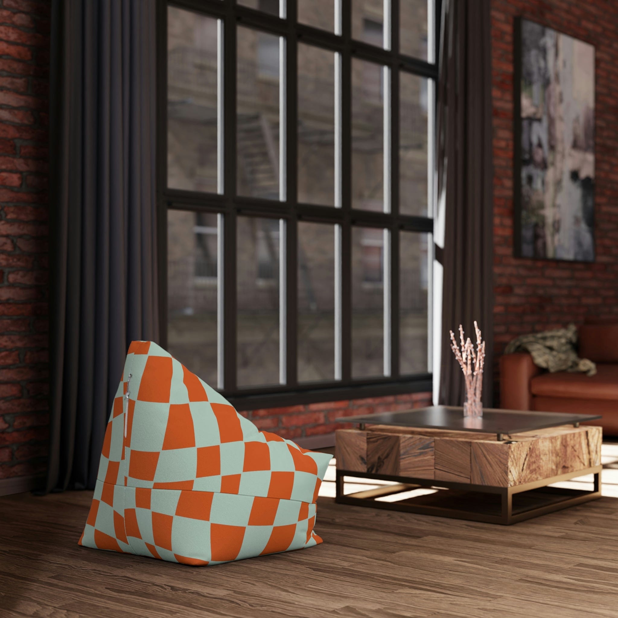 Kate McEnroe New York Checkered Bean Bag Chair CoverBean Bag Chair Covers31019712721118721851