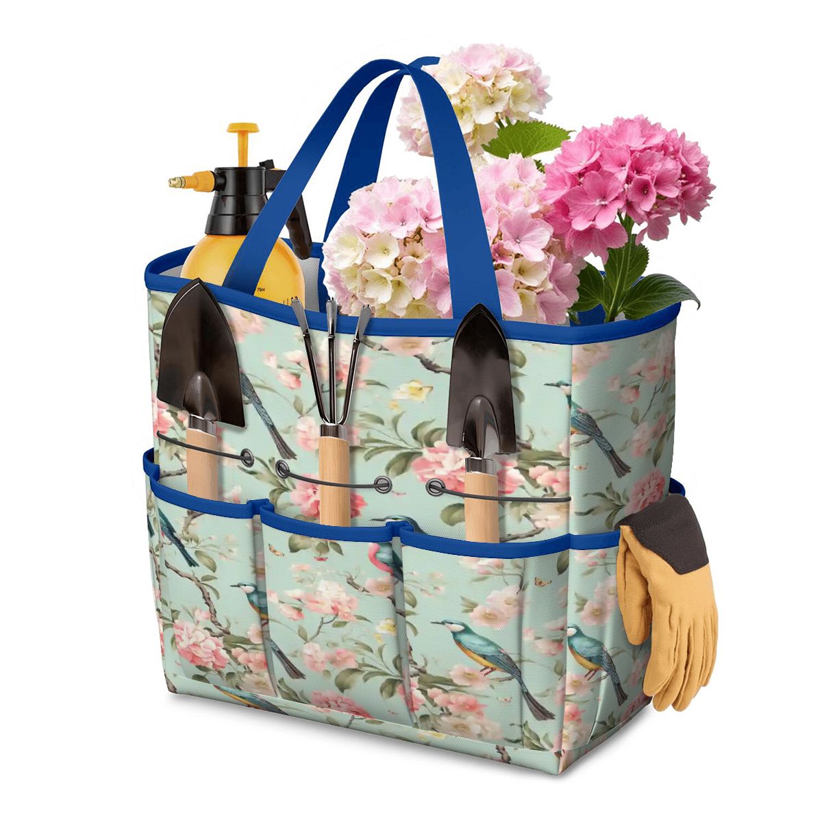 Kate McEnroe New York Chinoiserie Bird and Peony Garden Tool BagGarden Tool BagAvbBRoDQBs