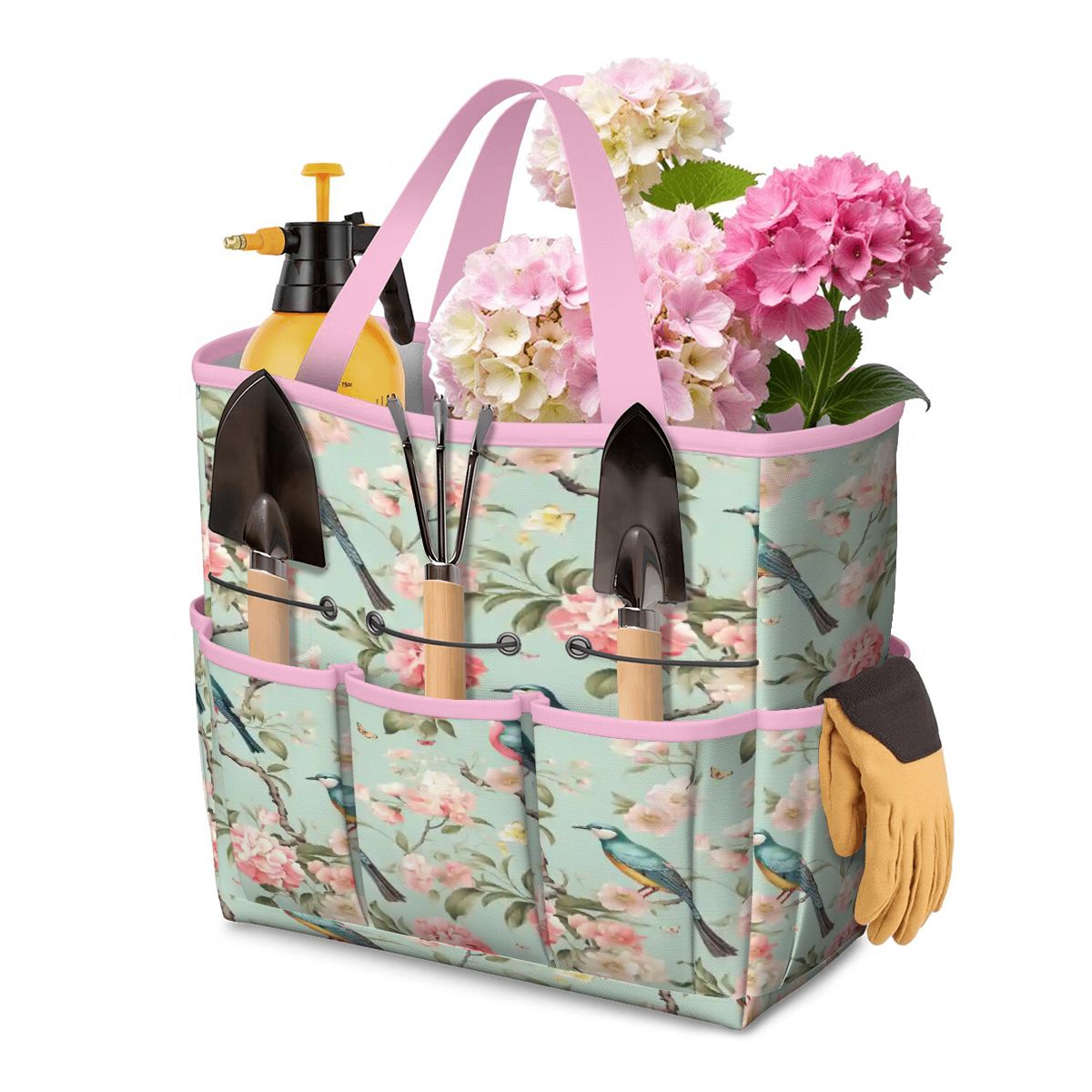 Kate McEnroe New York Chinoiserie Bird and Peony Garden Tool BagGarden Tool Bagdzo3yKPEGf