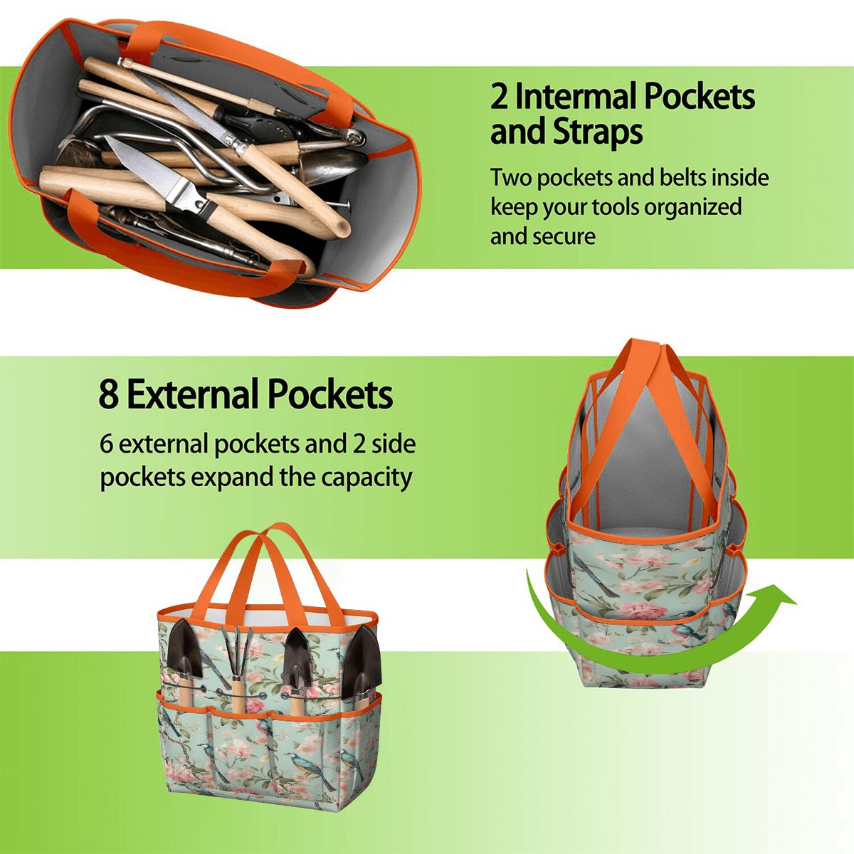 Kate McEnroe New York Chinoiserie Bird and Peony Garden Tool BagGarden Tool Bagw3jDvANHsK