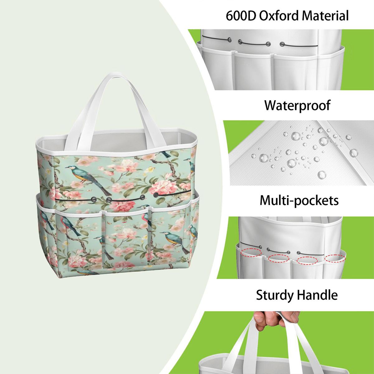 Kate McEnroe New York Chinoiserie Bird and Peony Garden Tool BagGarden Tool Bagw3jDvANHsK