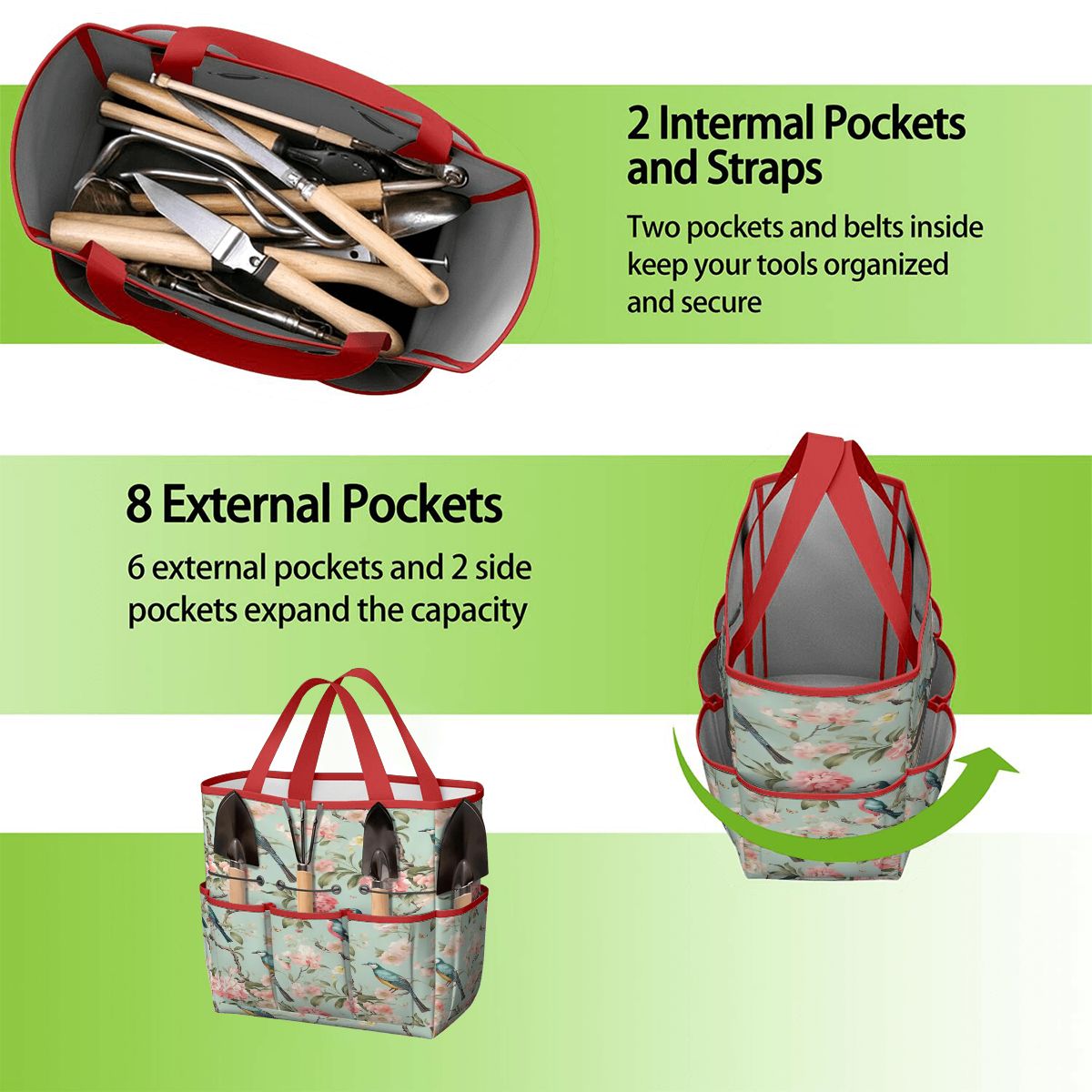 Kate McEnroe New York Chinoiserie Bird and Peony Garden Tool BagGarden Tool Bagw3jDvANHsK