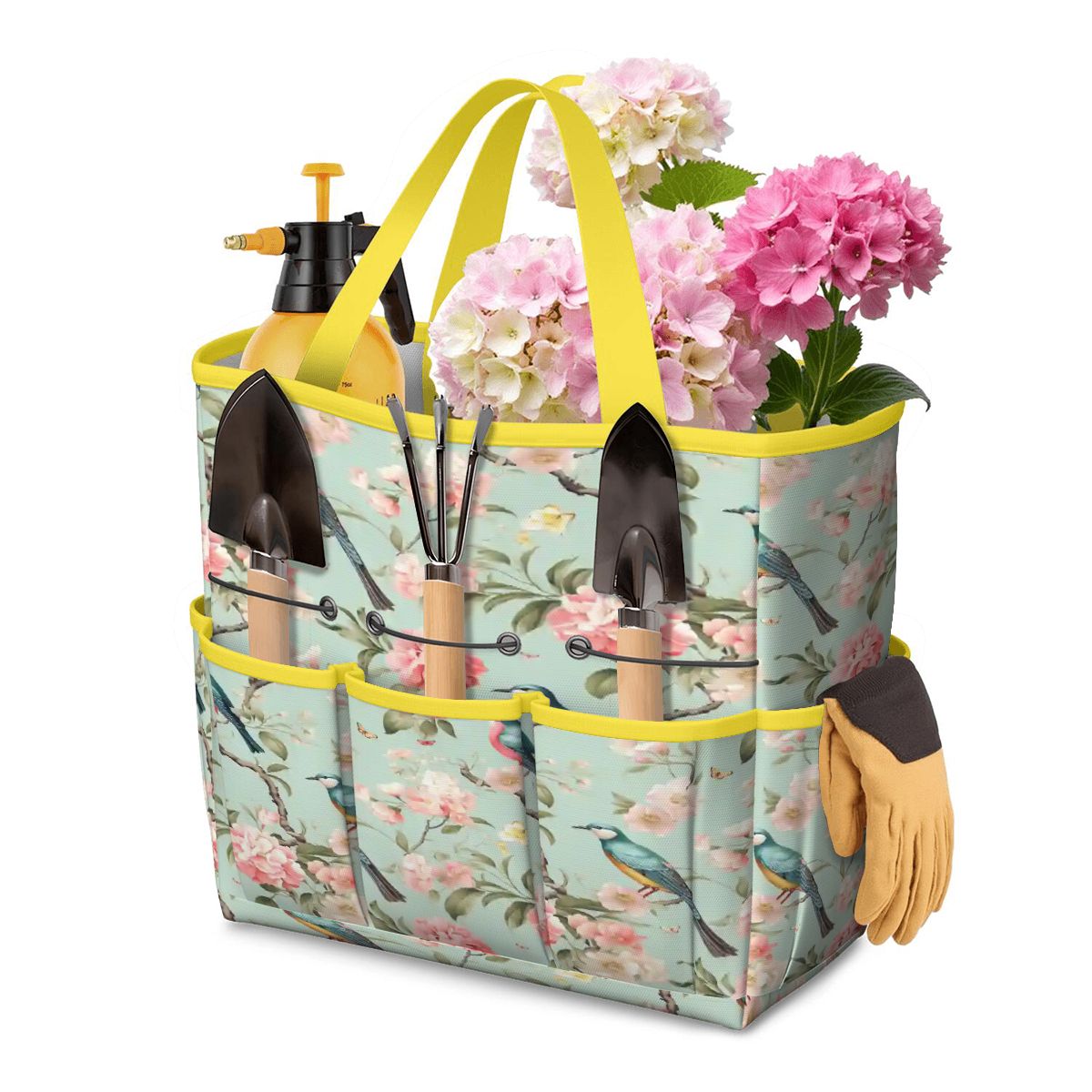 Kate McEnroe New York Chinoiserie Bird and Peony Garden Tool BagGarden Tool Bagw3jDvANHsK