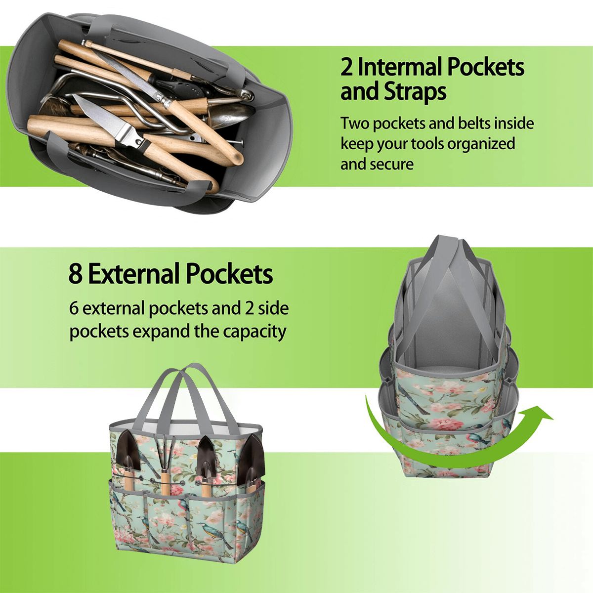Kate McEnroe New York Chinoiserie Bird and Peony Garden Tool BagGarden Tool Bagw3jDvANHsK