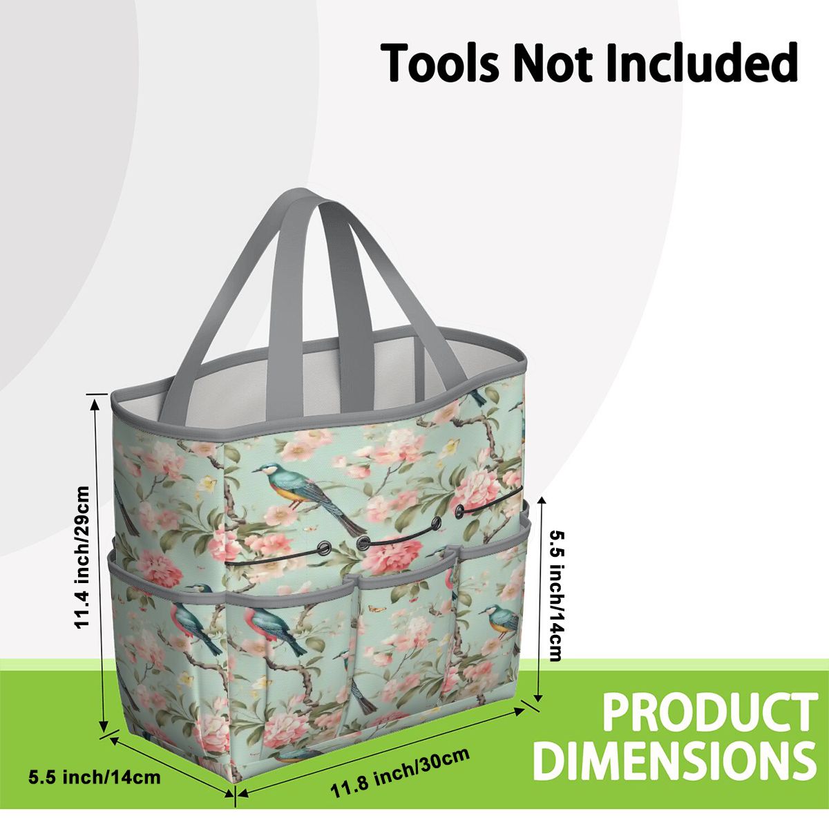 Kate McEnroe New York Chinoiserie Bird and Peony Garden Tool BagGarden Tool Bagw3jDvANHsK