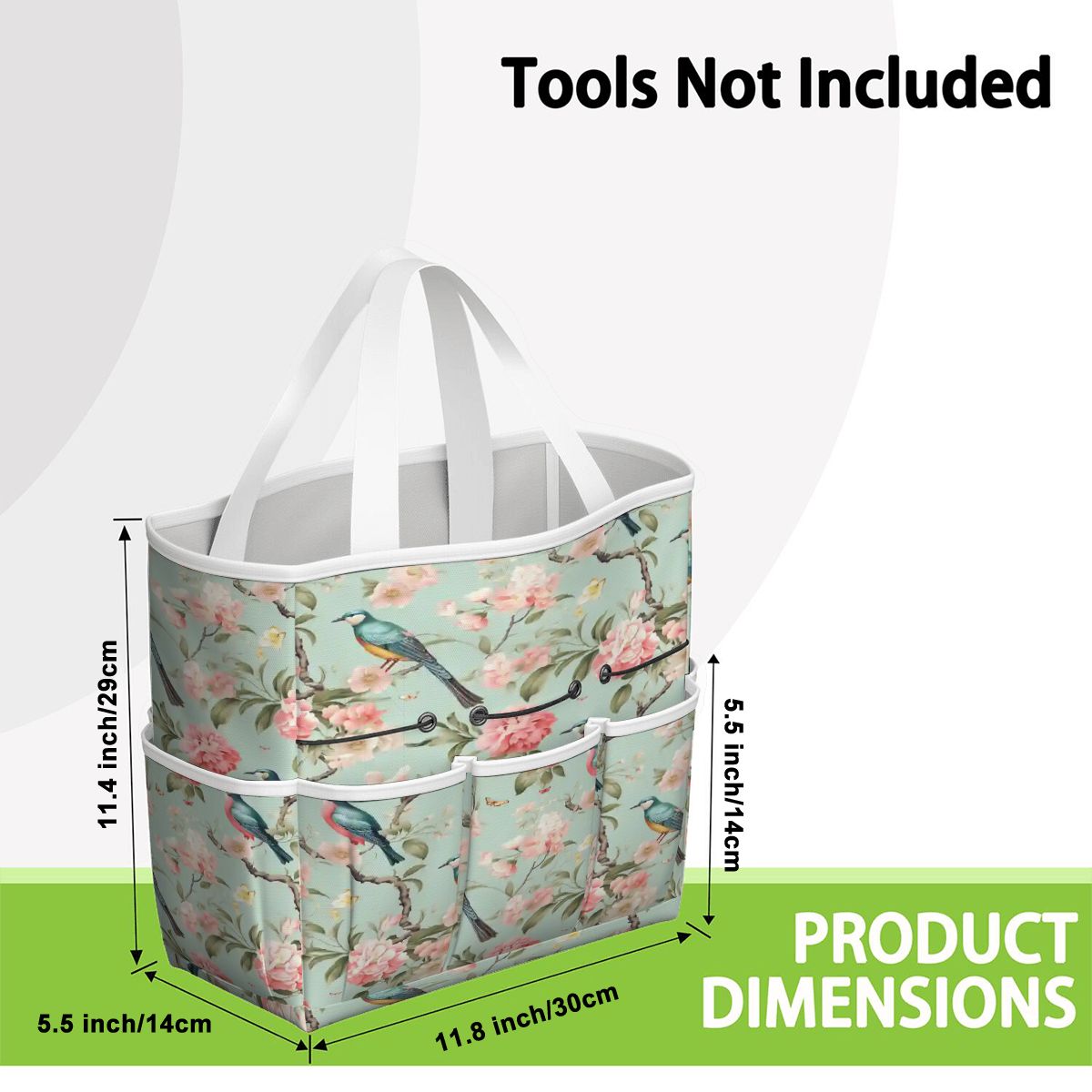 Kate McEnroe New York Chinoiserie Bird and Peony Garden Tool BagGarden Tool Bagw3jDvANHsK