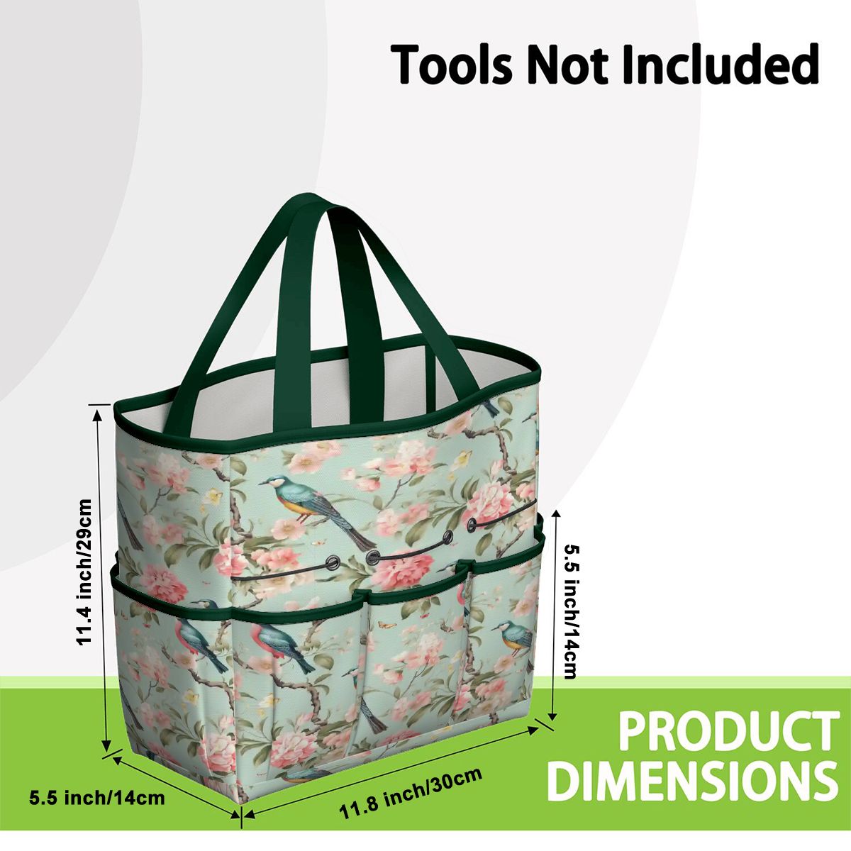 Kate McEnroe New York Chinoiserie Bird and Peony Garden Tool BagGarden Tool BagWJ3aKeMlUL