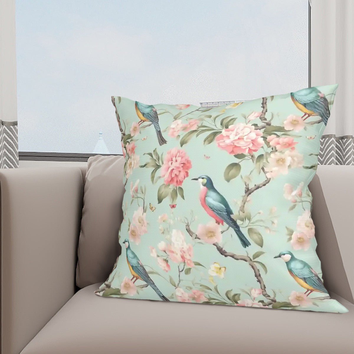 Kate McEnroe New York Chinoiserie Bird Pillow Cover Set, Vintage Garden Floral Accent DecorThrow Pillow Covers4T2yXTLd0n