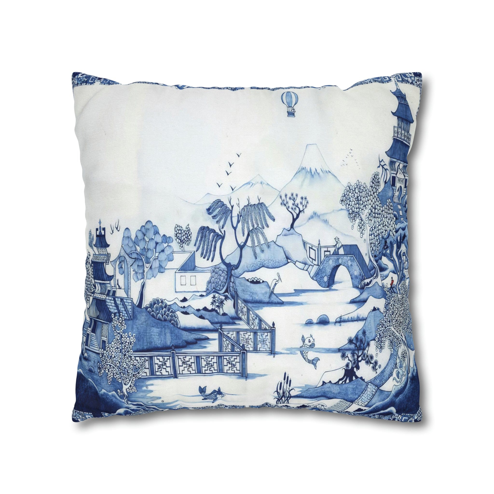 Kate McEnroe New York Chinoiserie Blue Willow PillowcaseThrow Pillow Covers23500032046759768283
