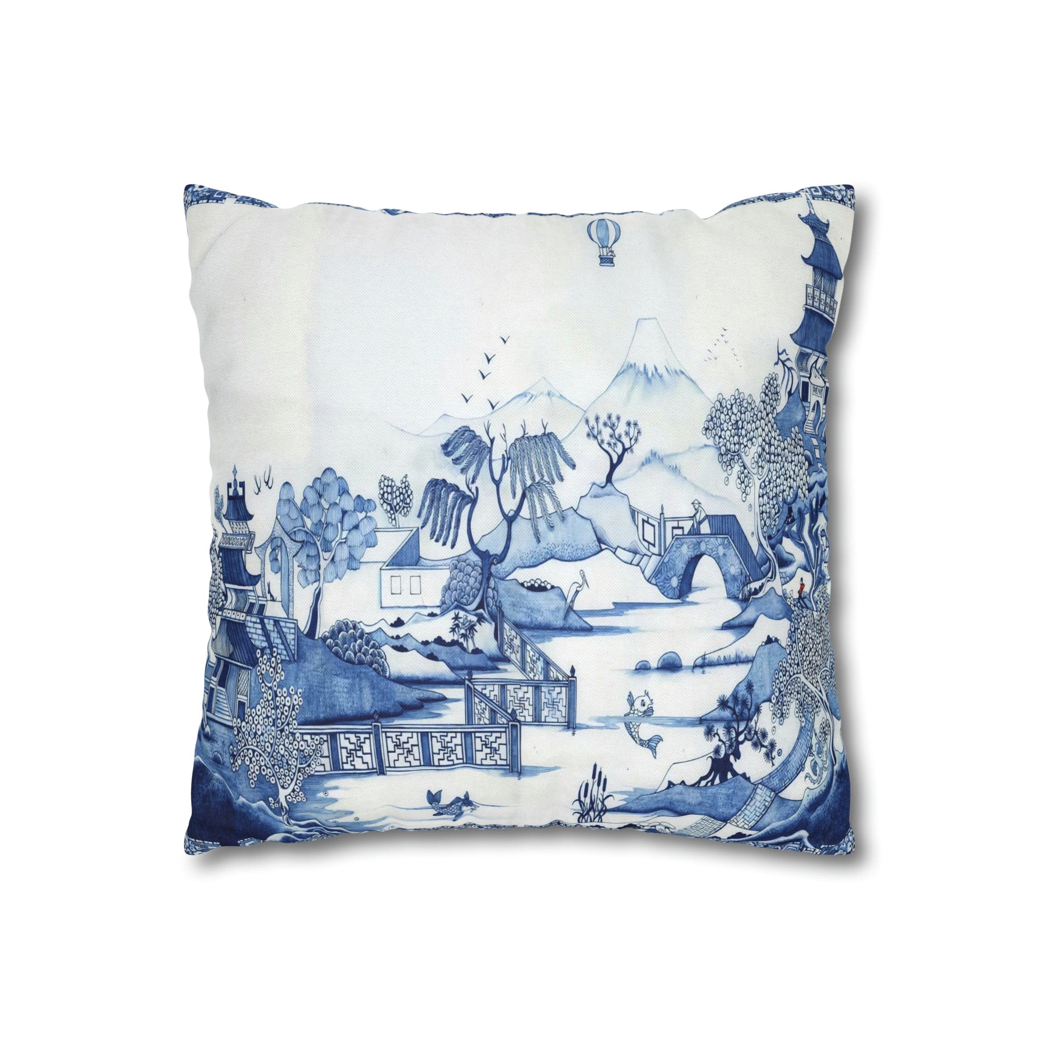 Kate McEnroe New York Chinoiserie Blue Willow PillowcaseThrow Pillow Covers23500032046759768283