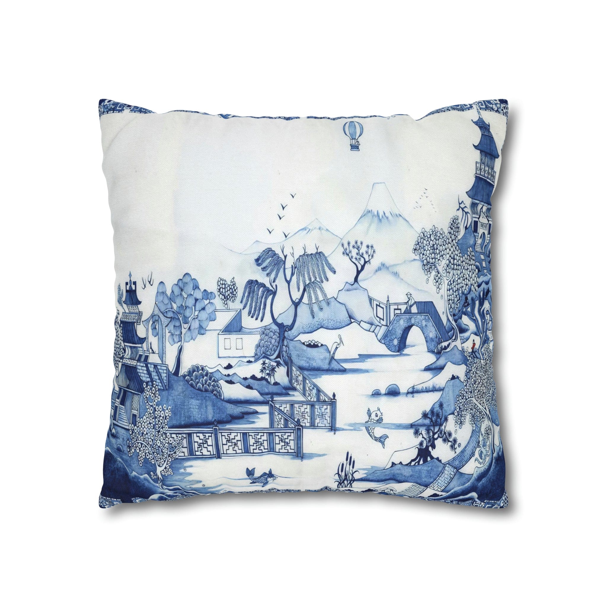 Kate McEnroe New York Chinoiserie Blue Willow PillowcaseThrow Pillow Covers23500032046759768283
