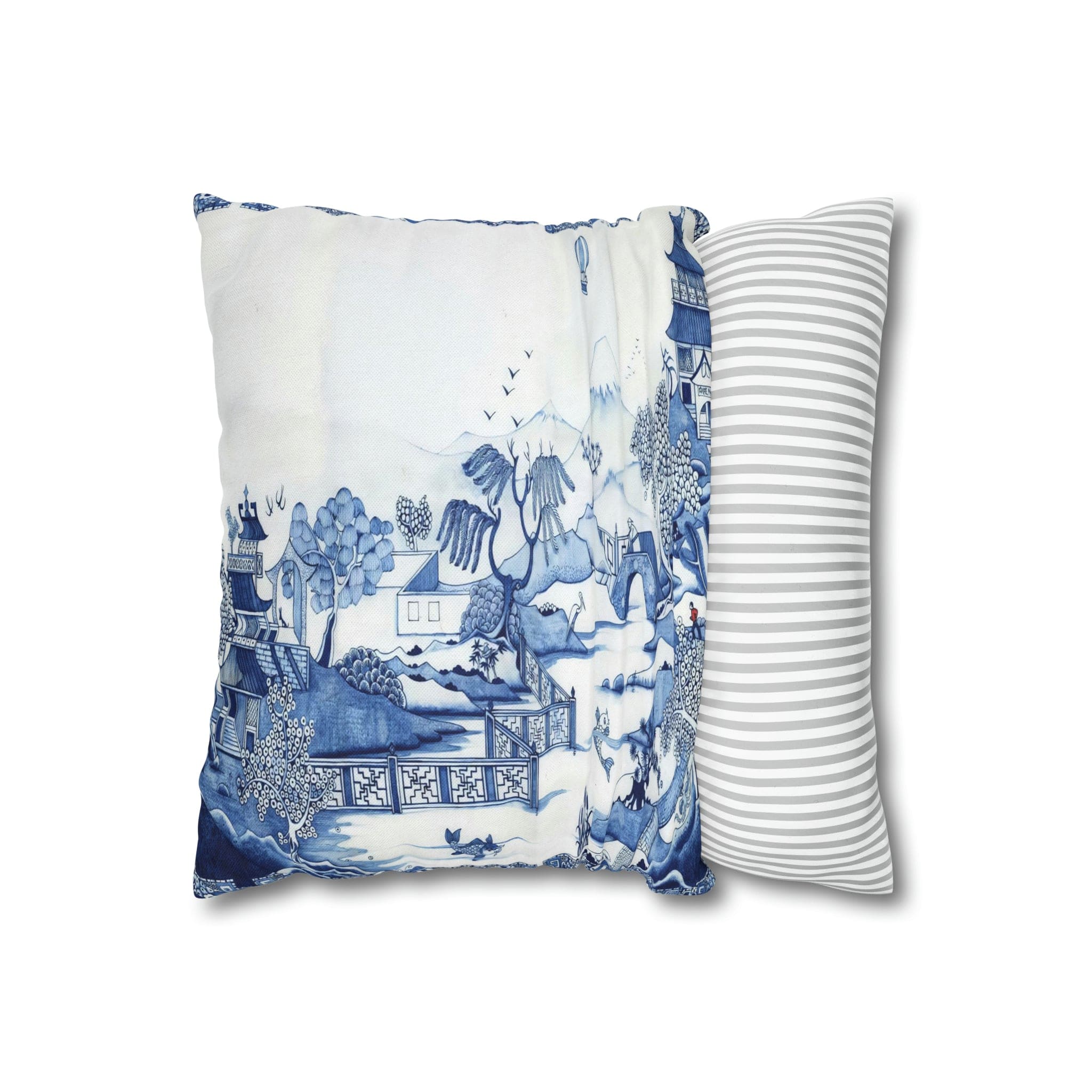 Kate McEnroe New York Chinoiserie Blue Willow PillowcaseThrow Pillow Covers23500032046759768283