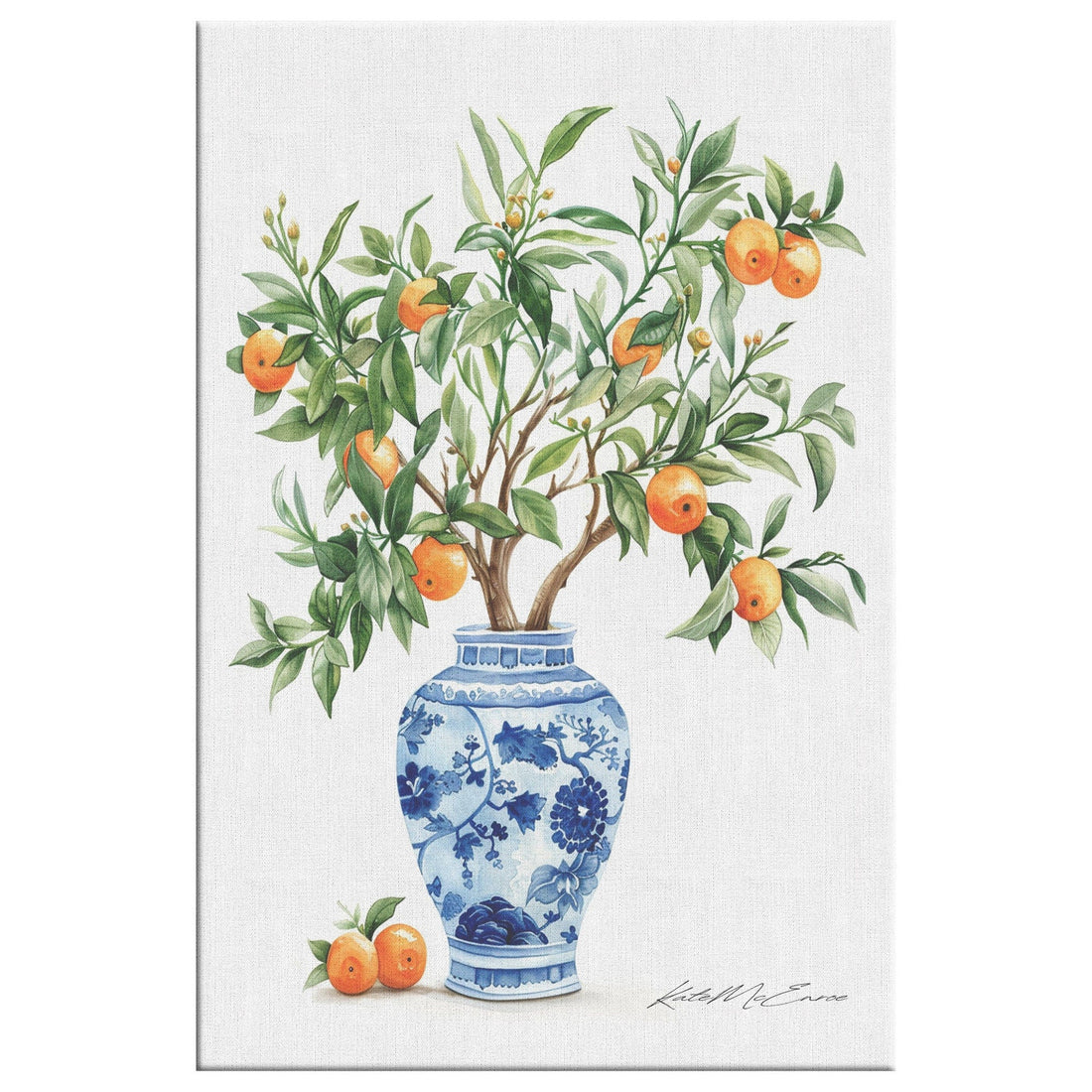 Kate McEnroe New York Chinoiserie Citrus Ginger Jar Canvas Wall Art Canvas Wall Art