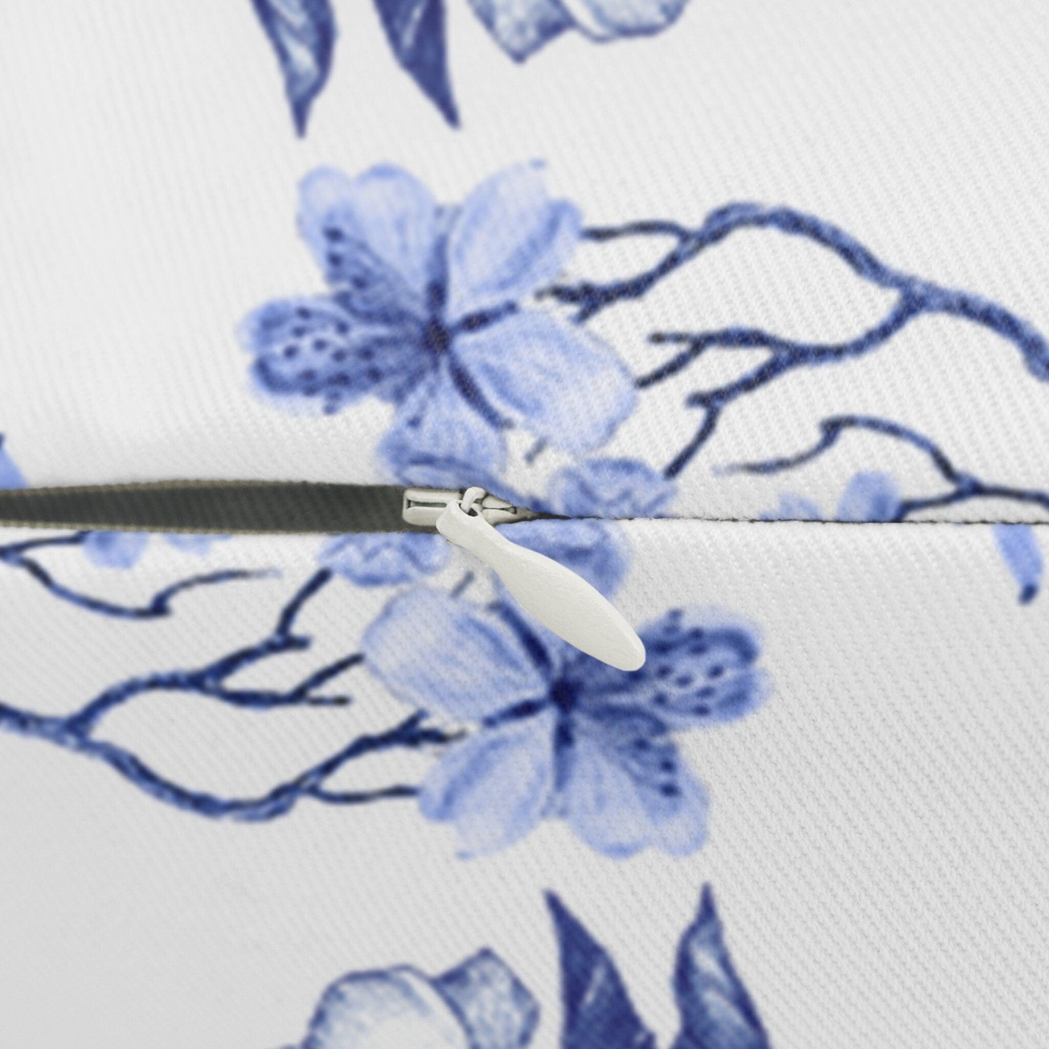 Kate McEnroe New York Chinoiserie Lumbar Pillow, Botanical Toile Bedding Collection, Floral Blue and White Chinoiserie Toile Throw Pillow with InsertThrow Pillows28157272031391349351