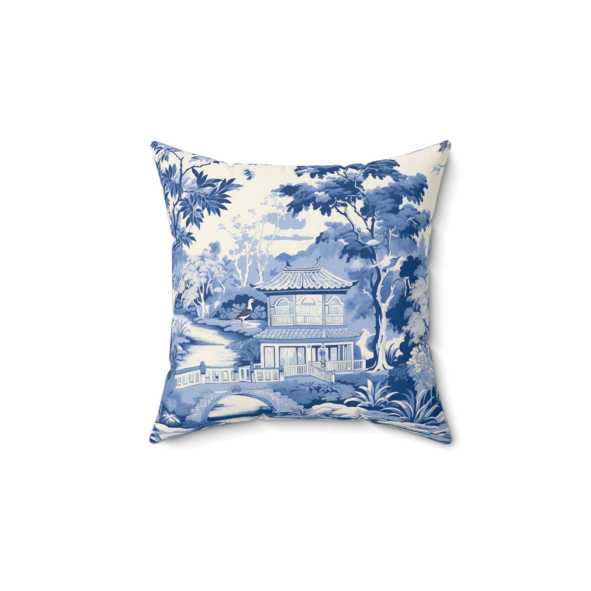 Kate McEnroe New York Chinoiserie Pagoda Floral Throw Pillow, Country Farmhouse Grandmillenial Cushion Covers, Rustic Chic Living Room, Bedroom Decor - 12038823Throw Pillows19813326156271432929