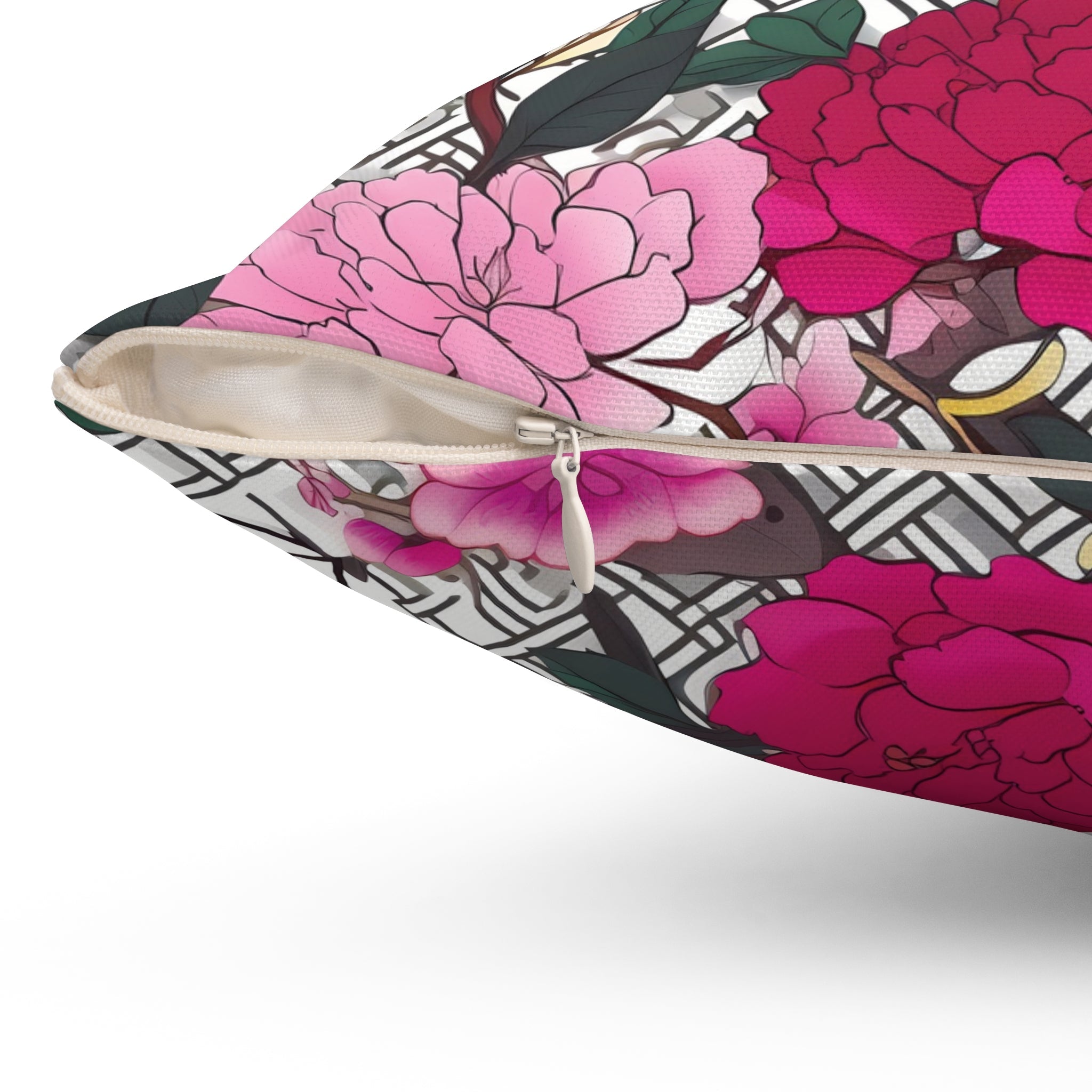 Kate McEnroe New York Chinoiserie Peony Throw Pillow, Asian Garden Floral Cushion, Vintage Bold Botanical AccentThrow Pillows89429722593572035346