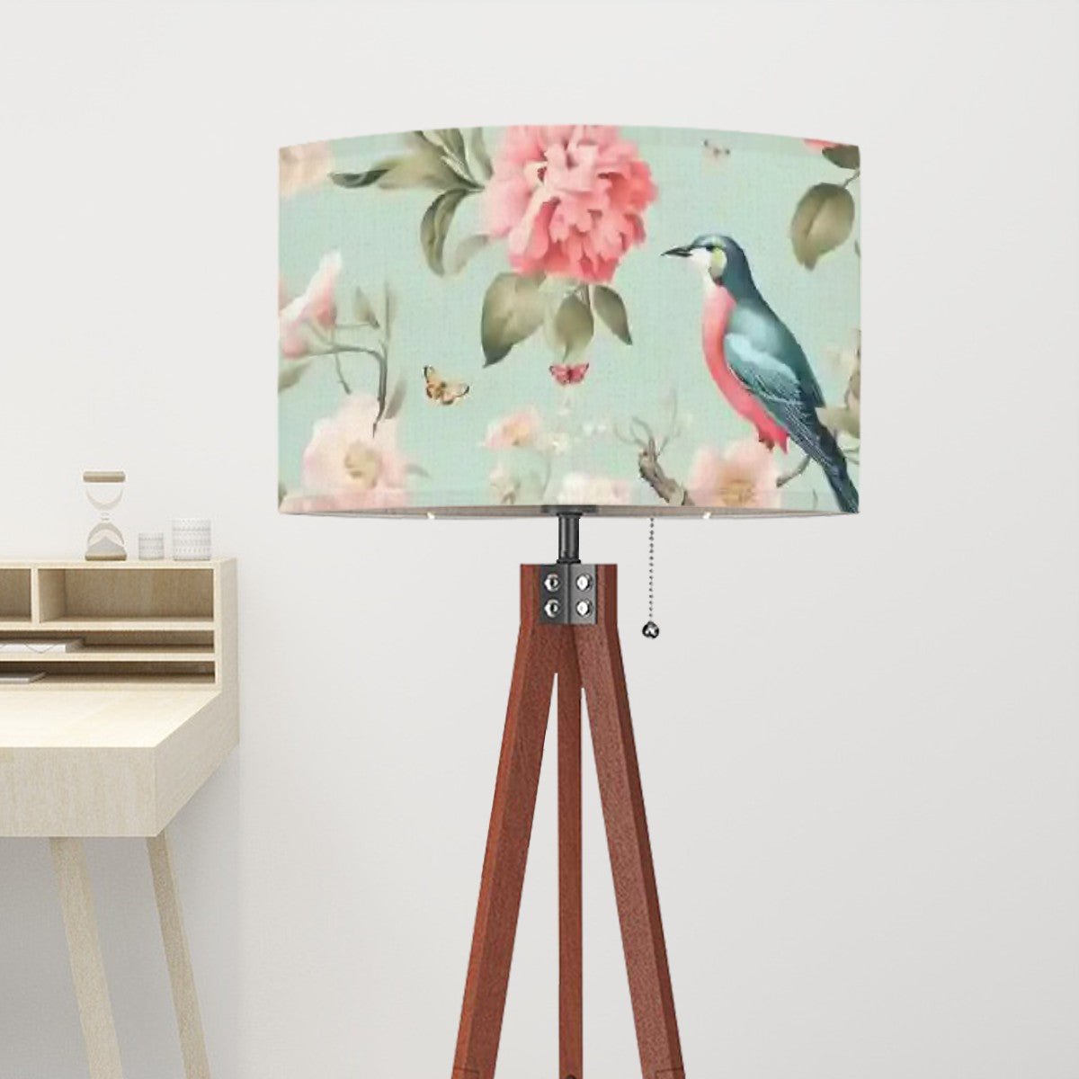 Kate McEnroe New York Chinoiserie Vintage Bird Peony Floral Drum Lamp ShadeLamp Shadest4tlmeKqoI