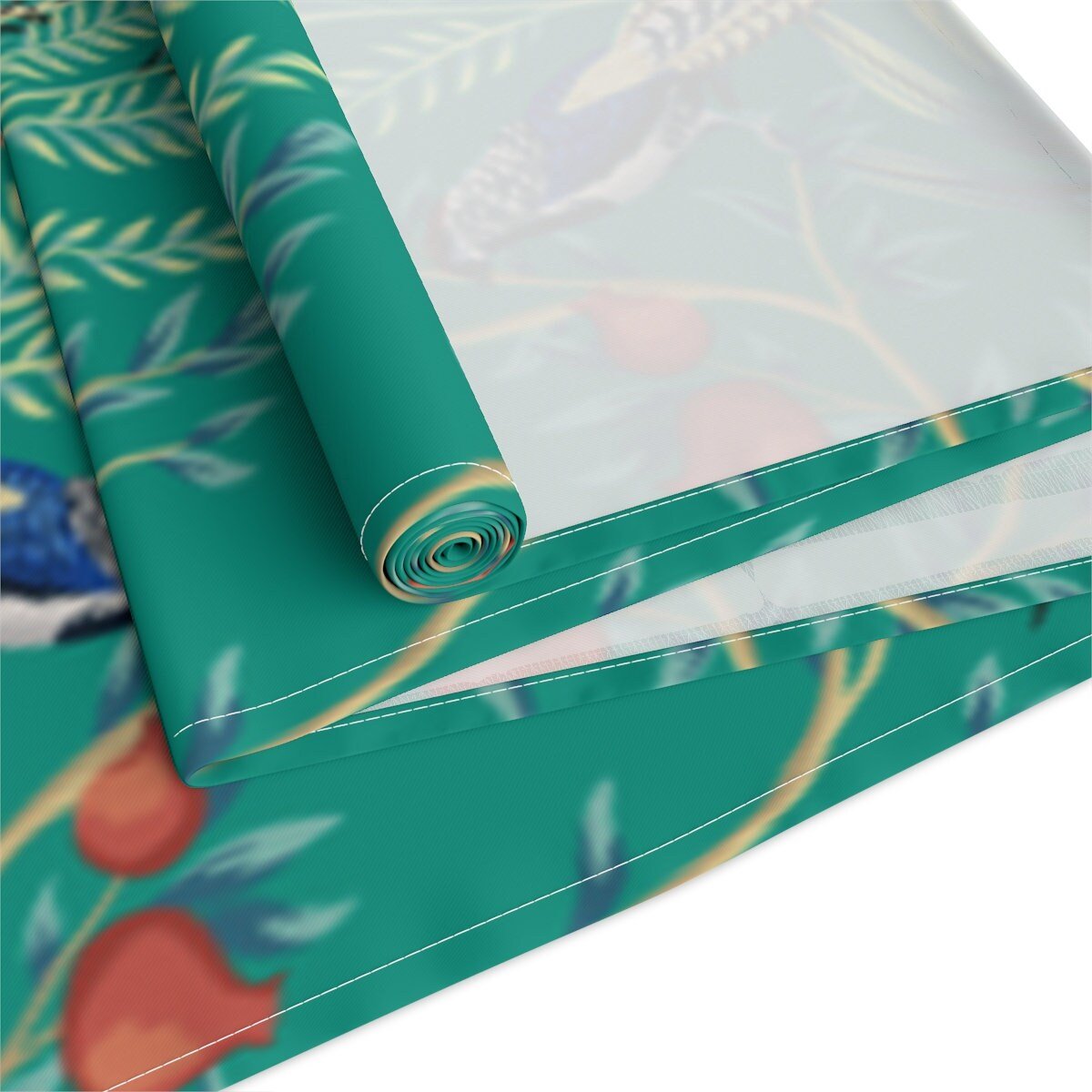 Kate McEnroe New York Chinoiserie Vintage Tropical Birds Floral Table RunnerTable Runners30129274926042936362