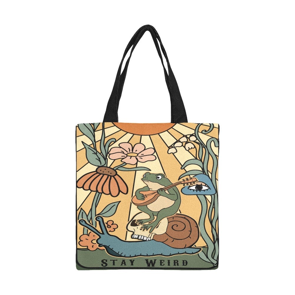 Kate McEnroe New York Cottagecore Guitar Toad Canvas Tote BagTotesD2835290