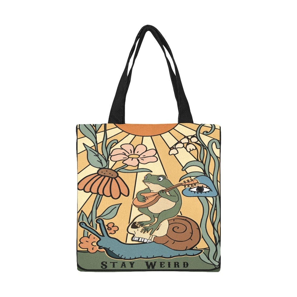 Kate McEnroe New York Cottagecore Guitar Toad Canvas Tote BagTotesD2835290