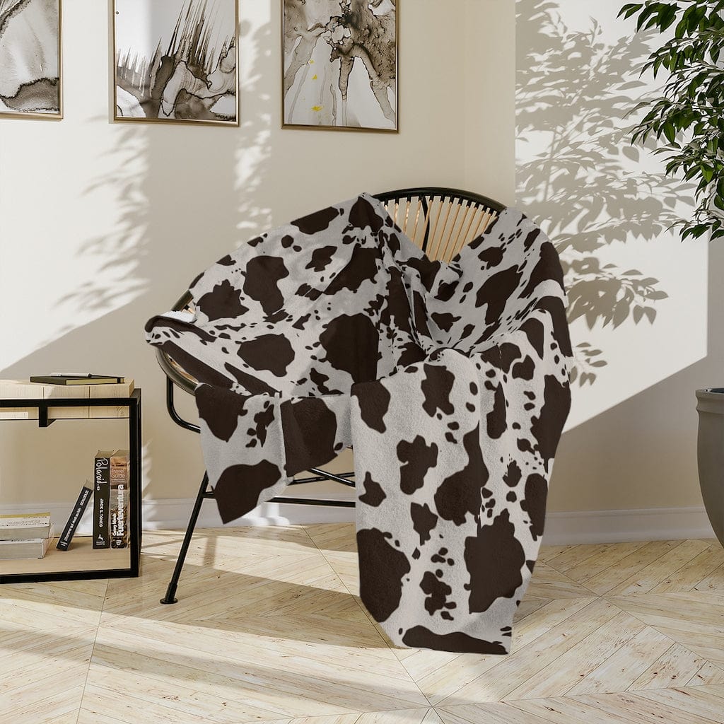 Kate McEnroe New York Cowhide Country Western Velveteen Minky BlanketBlankets13883317185727229650