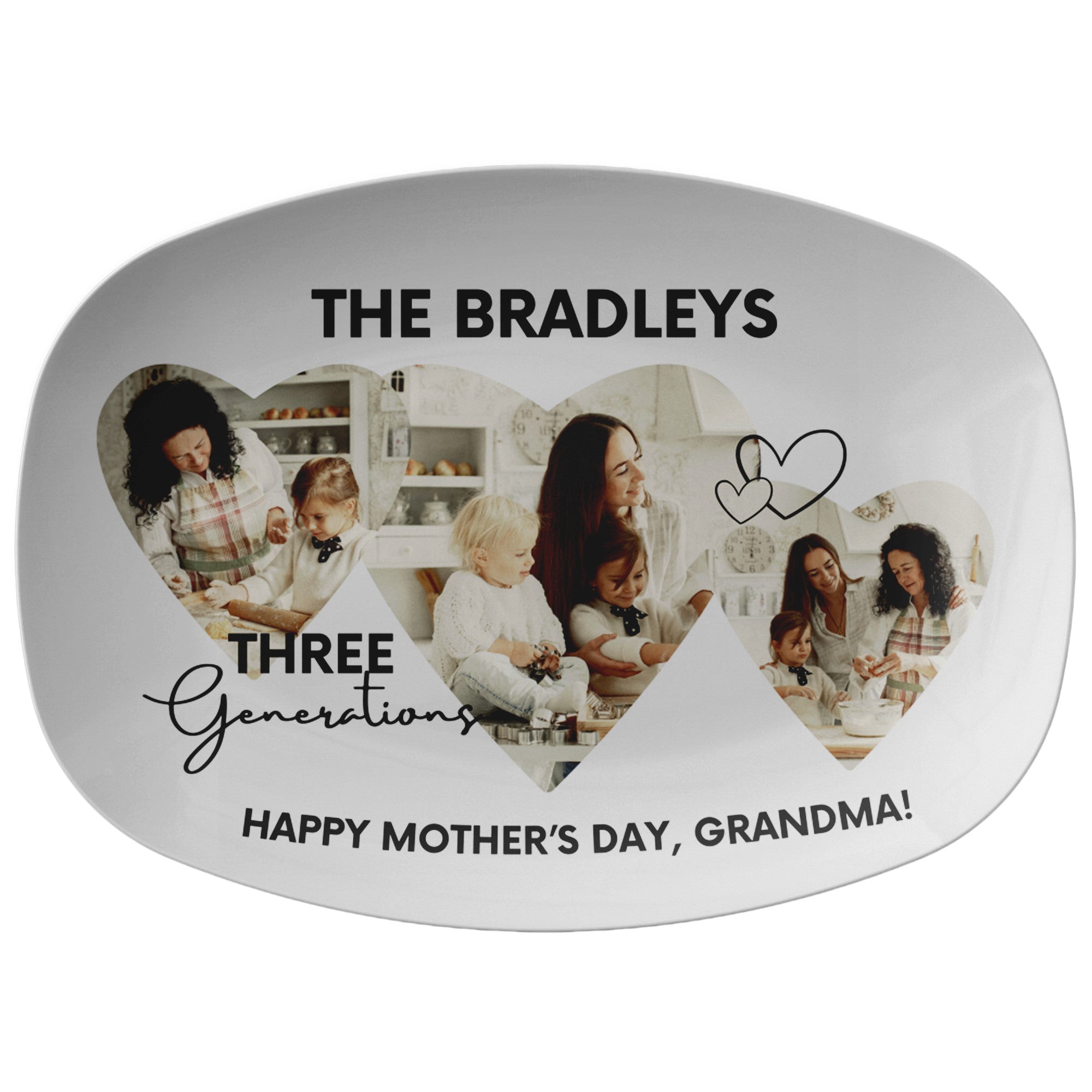 Kate McEnroe New York Custom Family Generations Serving Platter, Personalized Mother&