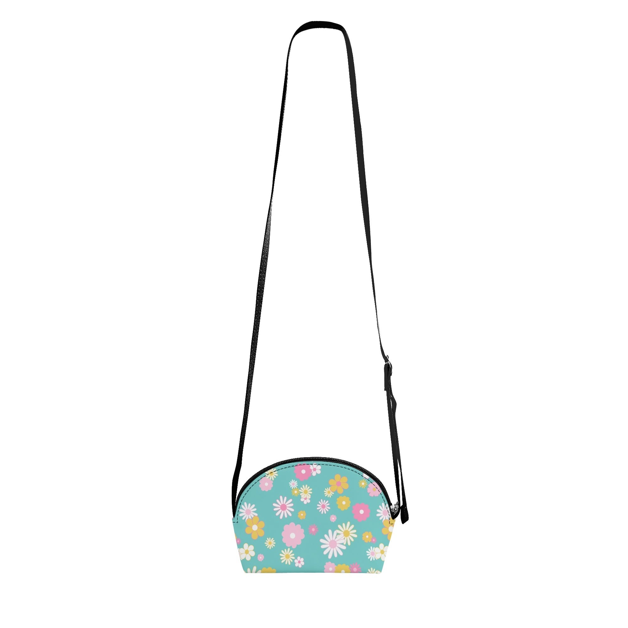 Kate McEnroe New York Daisy Flower Power Mini Purse, Retro Mod 60s Floral Kids Crossbody Bag, Teal Pink Yellow Mid Century HandbagHandbagsW0Z3EM3W - 1
