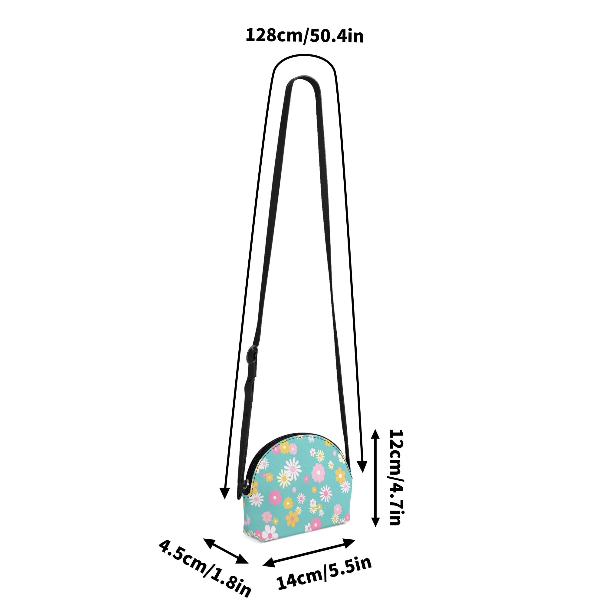 Kate McEnroe New York Daisy Flower Power Mini Purse, Retro Mod 60s Floral Kids Crossbody Bag, Teal Pink Yellow Mid Century HandbagHandbagsW0Z3EM3W - 1