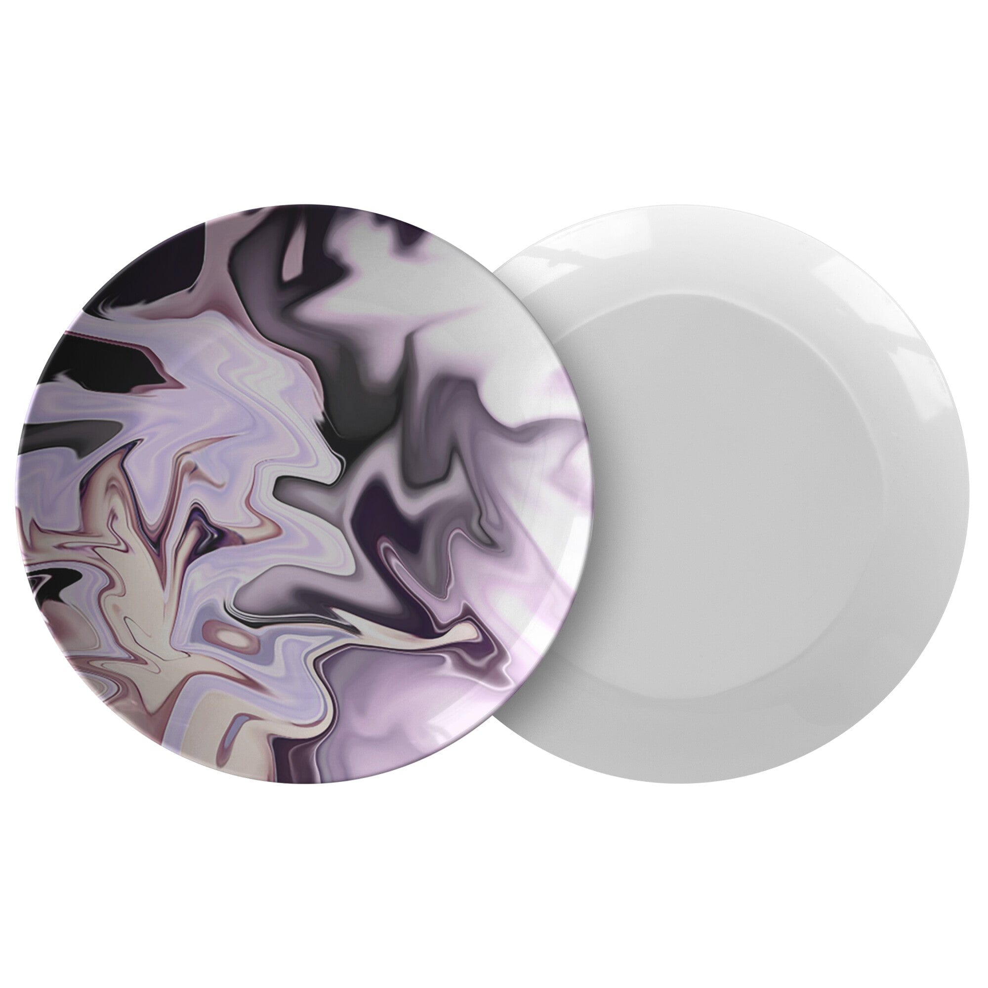 Kate McEnroe New York Dinner Plate in Abstract Liquid Lavender Marble PrintPlates9820SINGLE