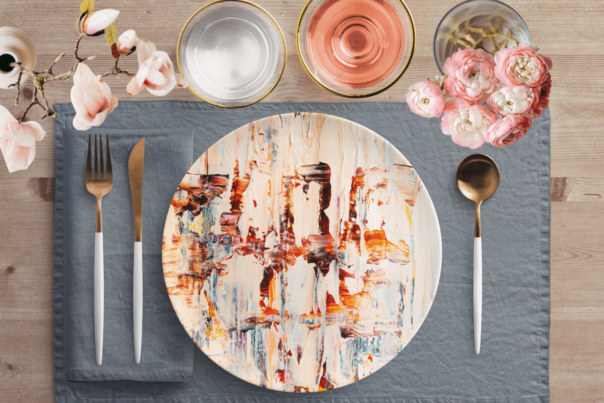 Kate McEnroe New York Dinner Plate in Contemporary Abstract ArtPlates9820SINGLE