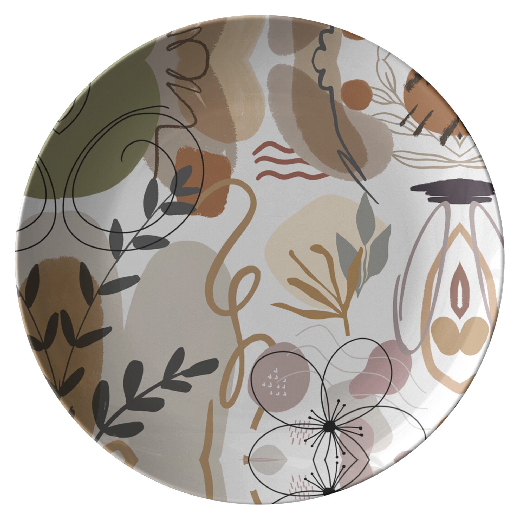 Kate McEnroe New York Dinner Plate in Mid Century Abstract Boho FloralPlates9820SINGLE