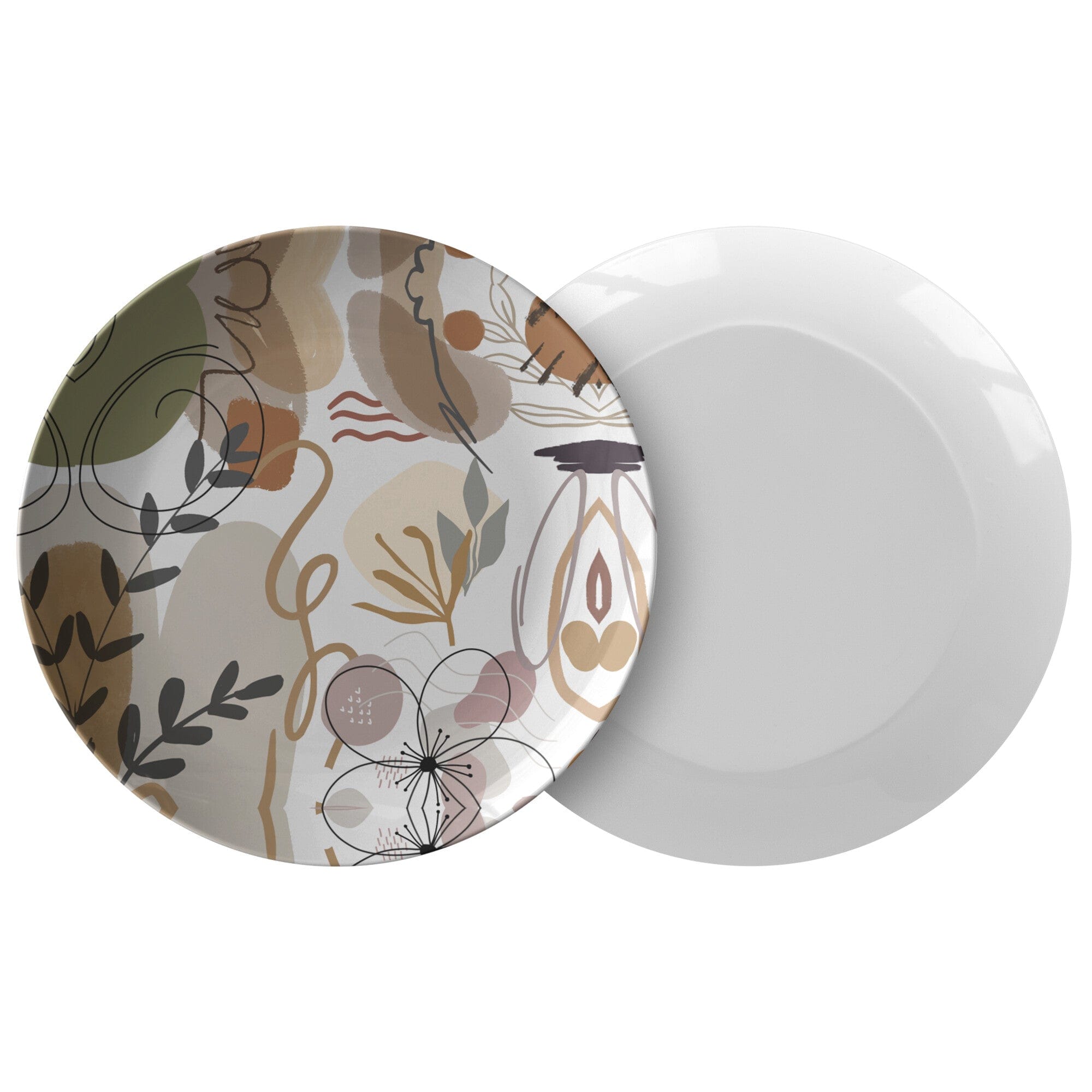 Kate McEnroe New York Dinner Plate in Mid Century Abstract Boho FloralPlates9820SINGLE