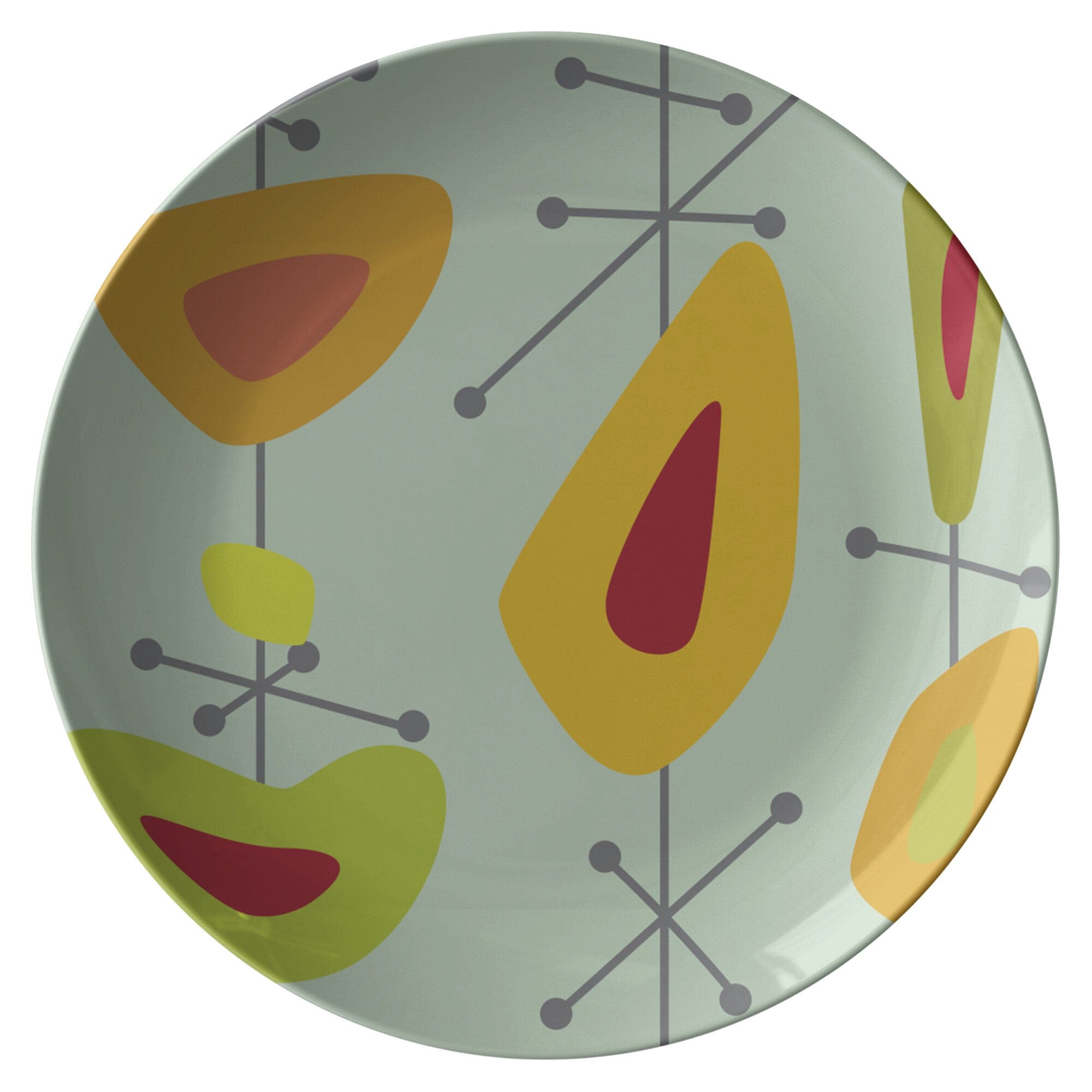 Kate McEnroe New York Dinner Plate in Mid Century Modern Atomic Age StarburstPlates9820SINGLE