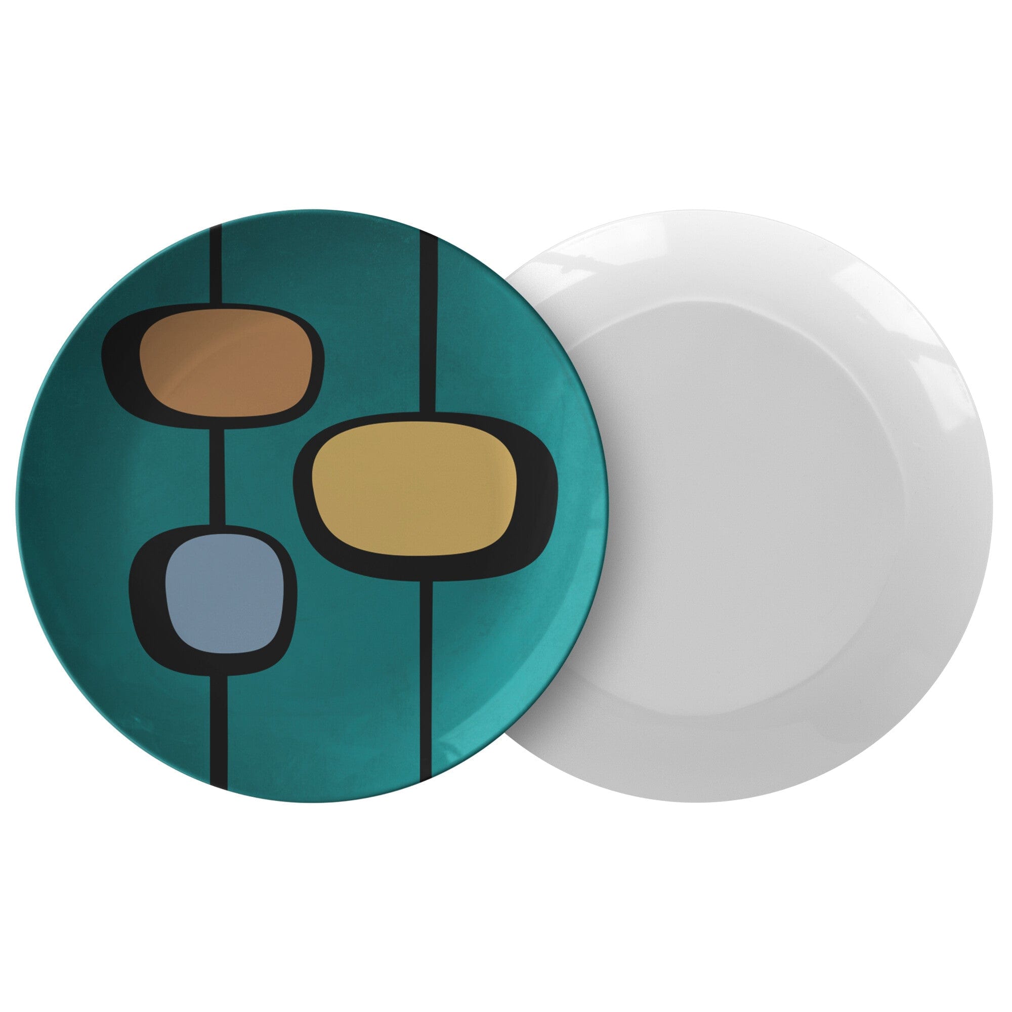 Kate McEnroe New York Dinner Plate in Vintage 50s Retro Mid Century Abstract PrintPlates9820SINGLE