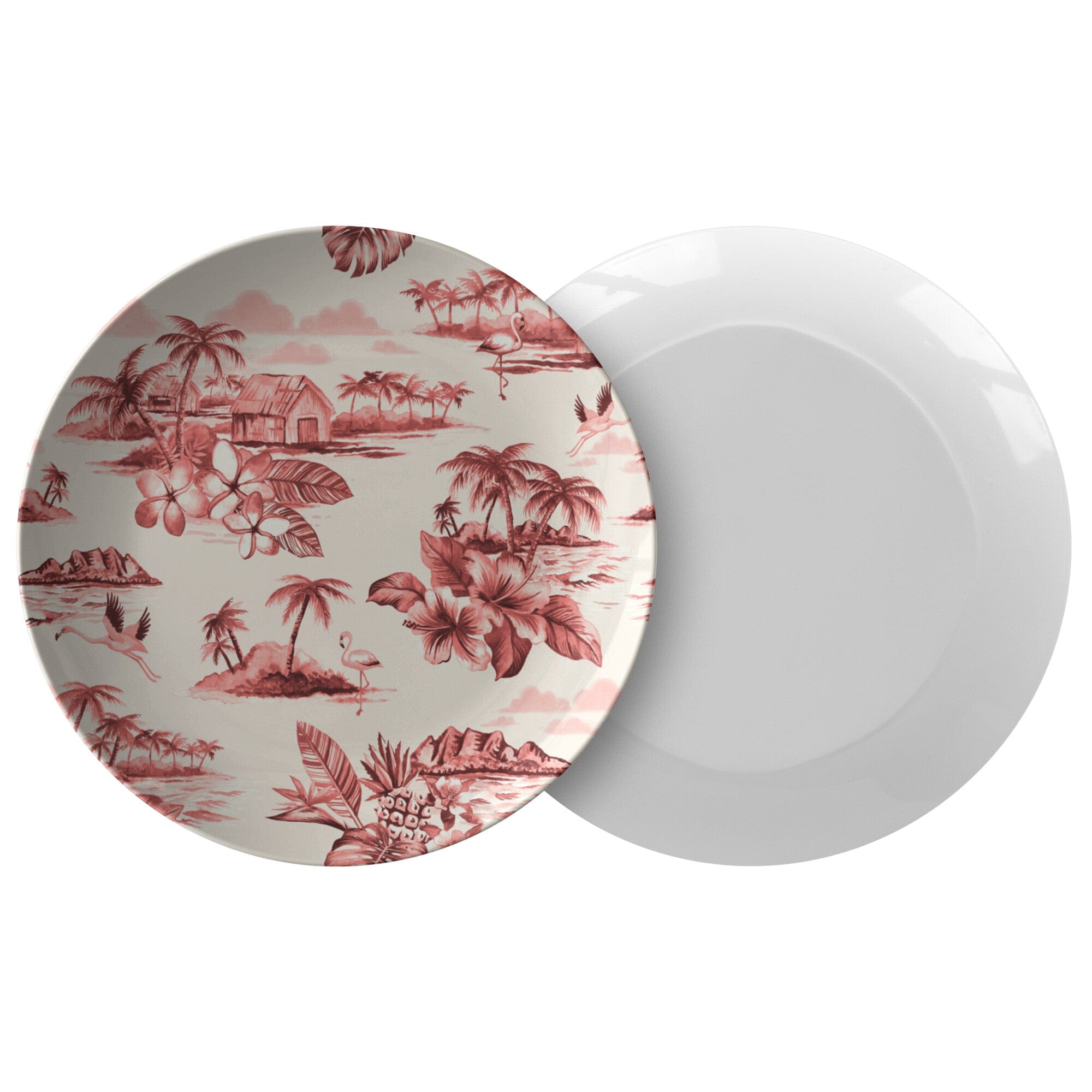 Kate McEnroe New York Dinner Plate in Vintage Hawaiian Tropical Island ScenesPlates9820SINGLE