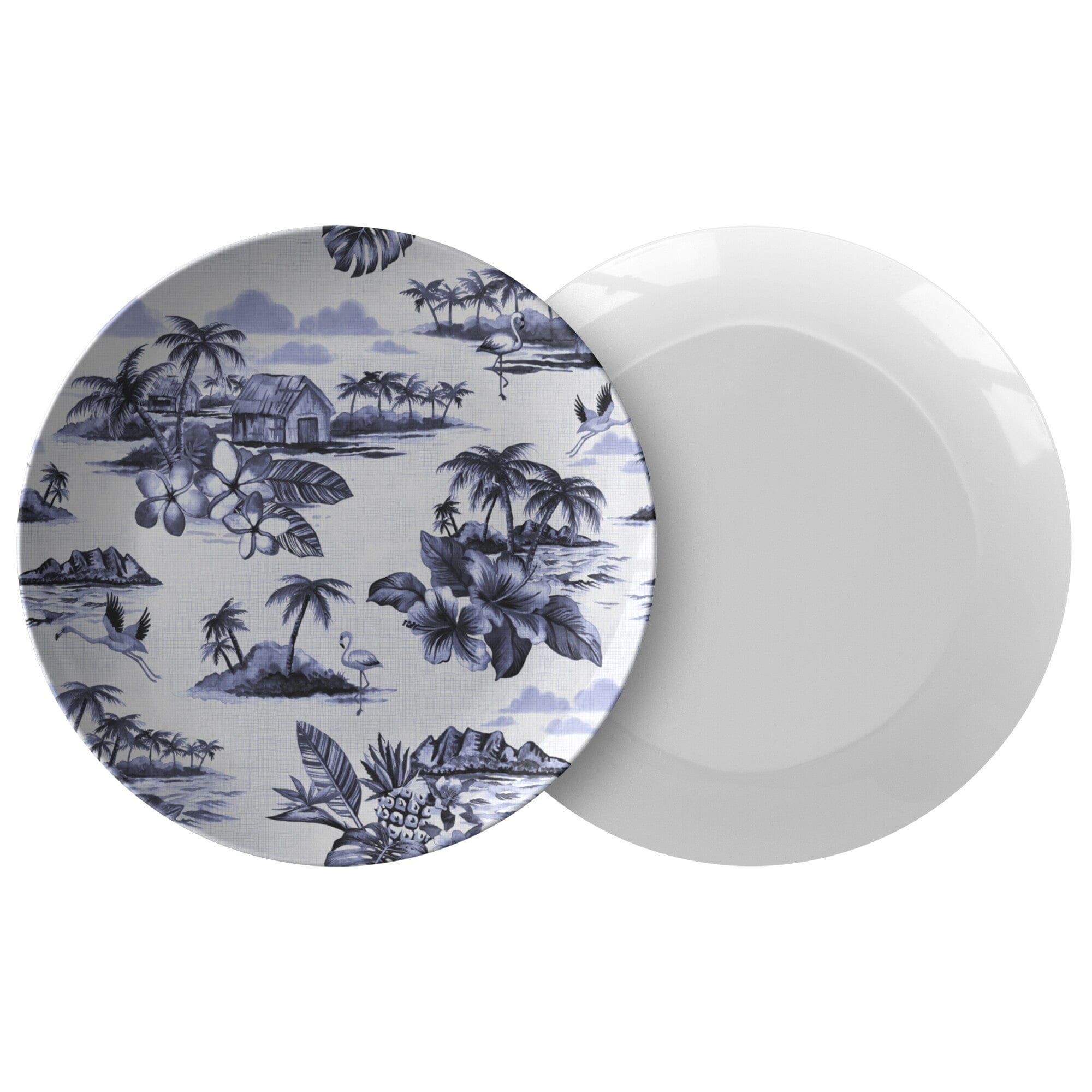 Kate McEnroe New York Dinner Plate in Vintage Hawaiian Tropical Island ScenesPlates9820SINGLE
