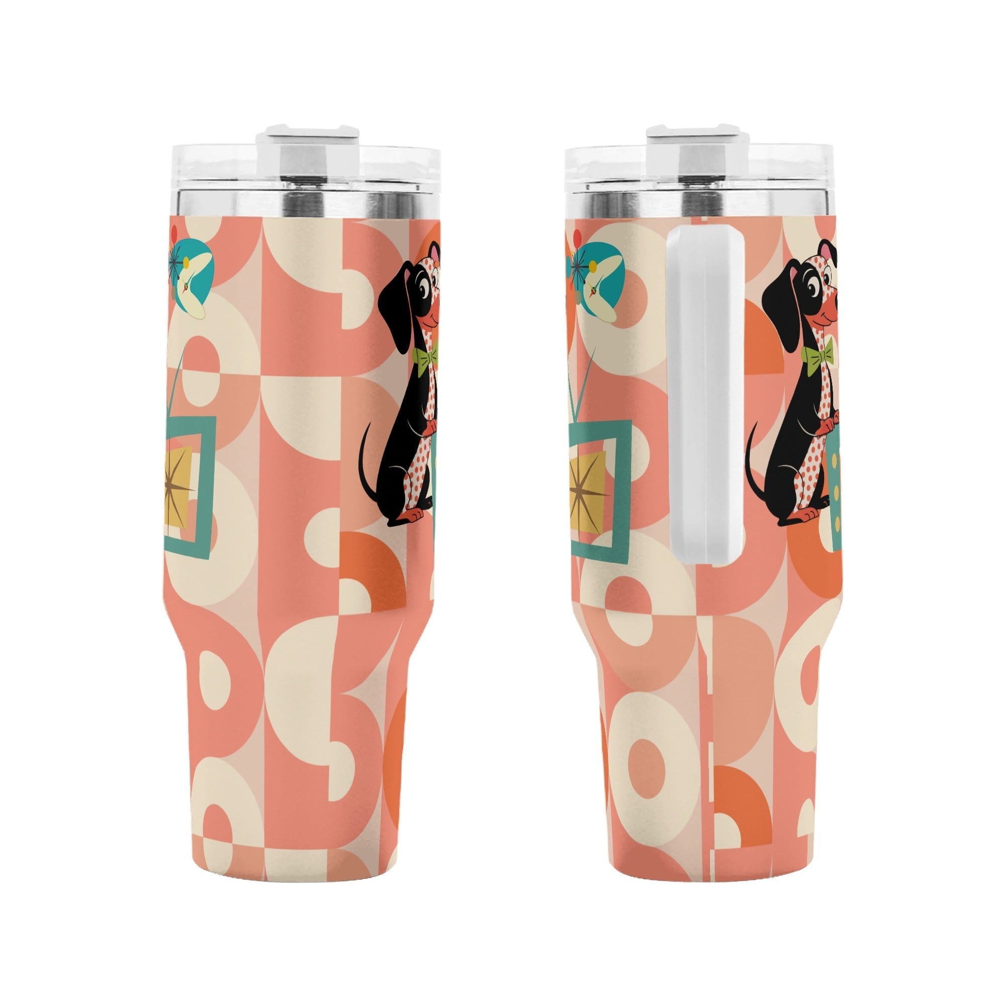 Kate McEnroe New York Doxie Dog Retro Kitschy Mid Century Modern 40oz TumblerTumblersNVOZ3Q2Y-1