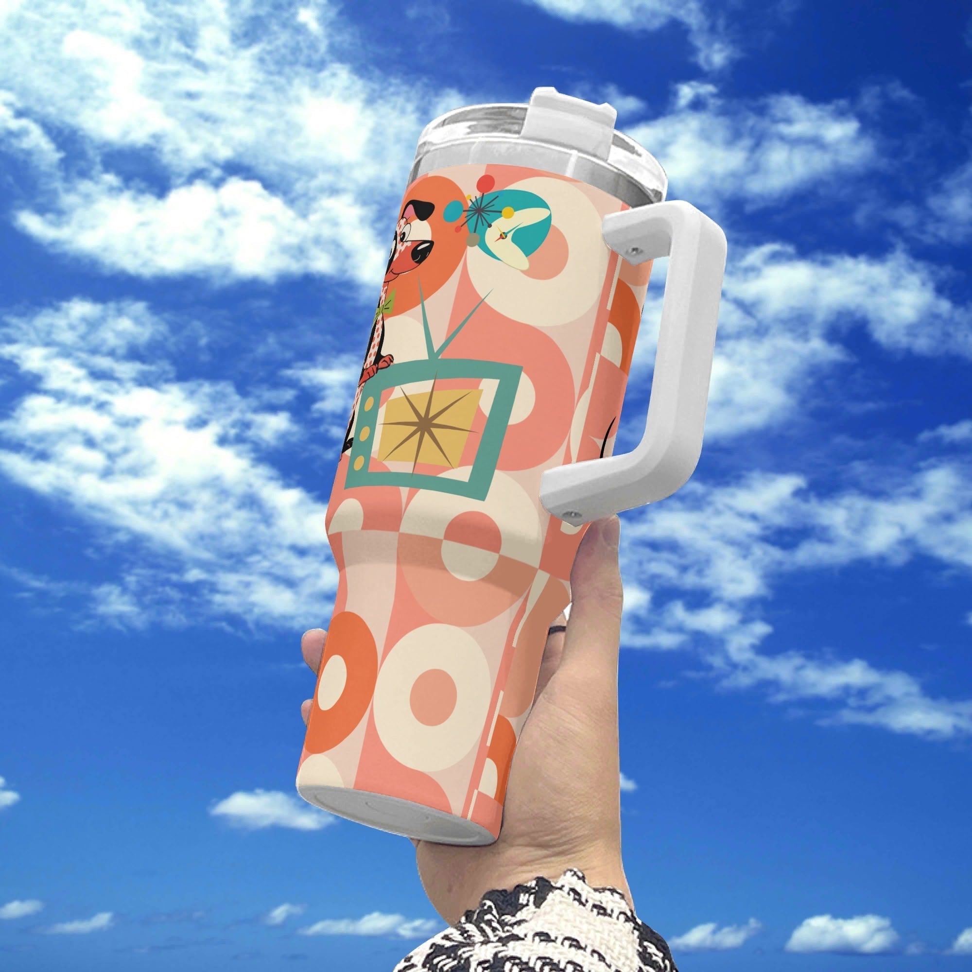 Kate McEnroe New York Doxie Dog Retro Kitschy Mid Century Modern 40oz TumblerTumblersNVOZ3Q2Y-1