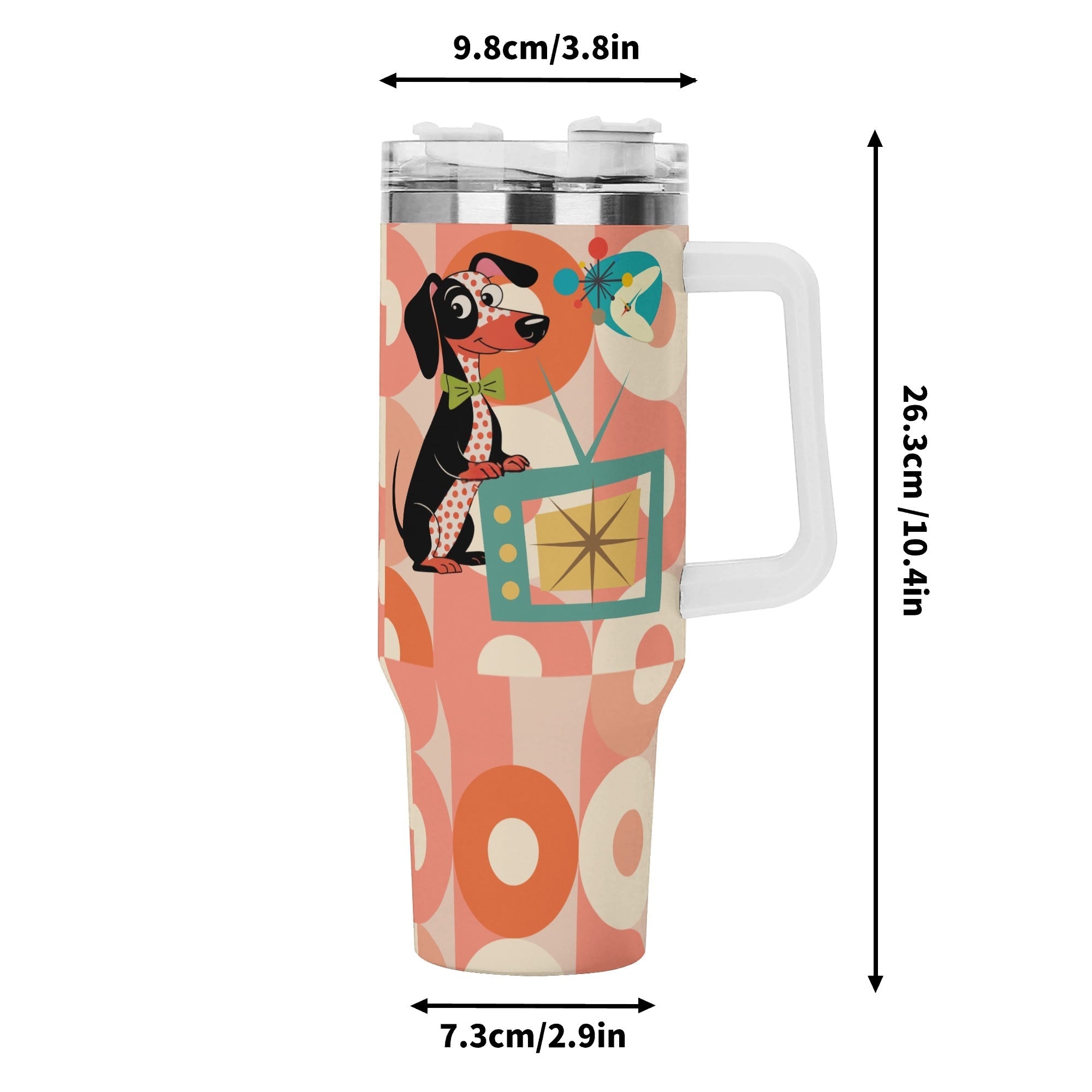 Kate McEnroe New York Doxie Dog Retro Kitschy Mid Century Modern 40oz TumblerTumblersNVOZ3Q2Y-1