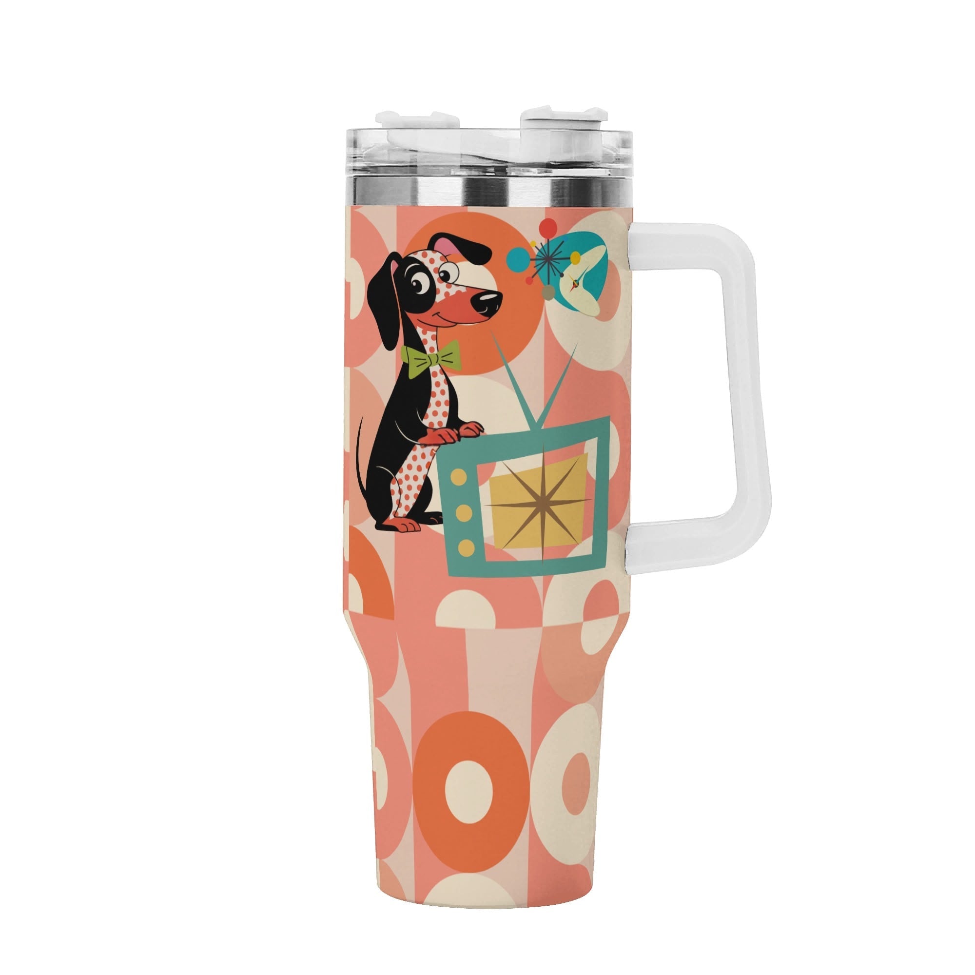 Kate McEnroe New York Doxie Dog Retro Kitschy Mid Century Modern 40oz TumblerTumblersNVOZ3Q2Y-1