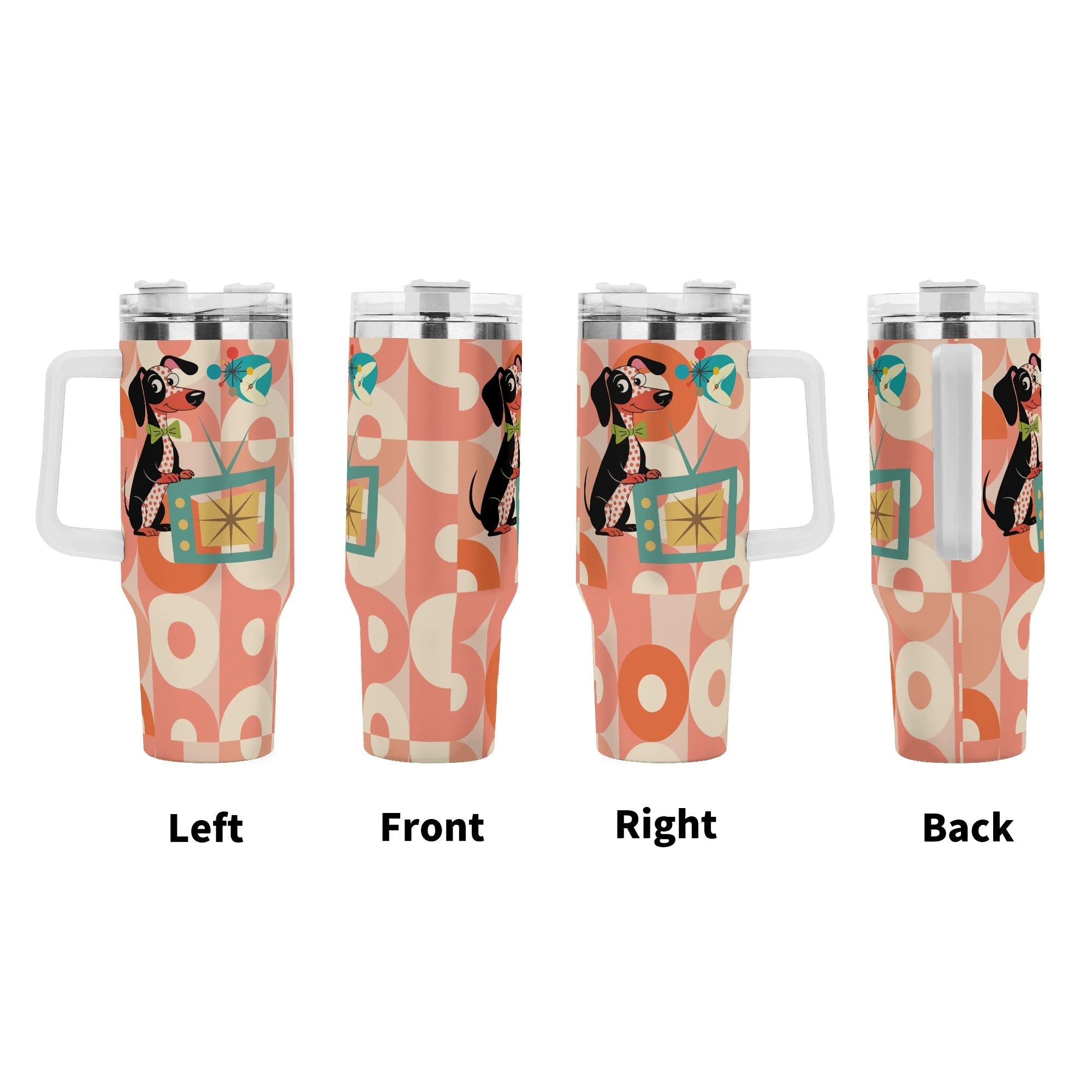 Kate McEnroe New York Doxie Dog Retro Kitschy Mid Century Modern 40oz TumblerTumblersNVOZ3Q2Y-1